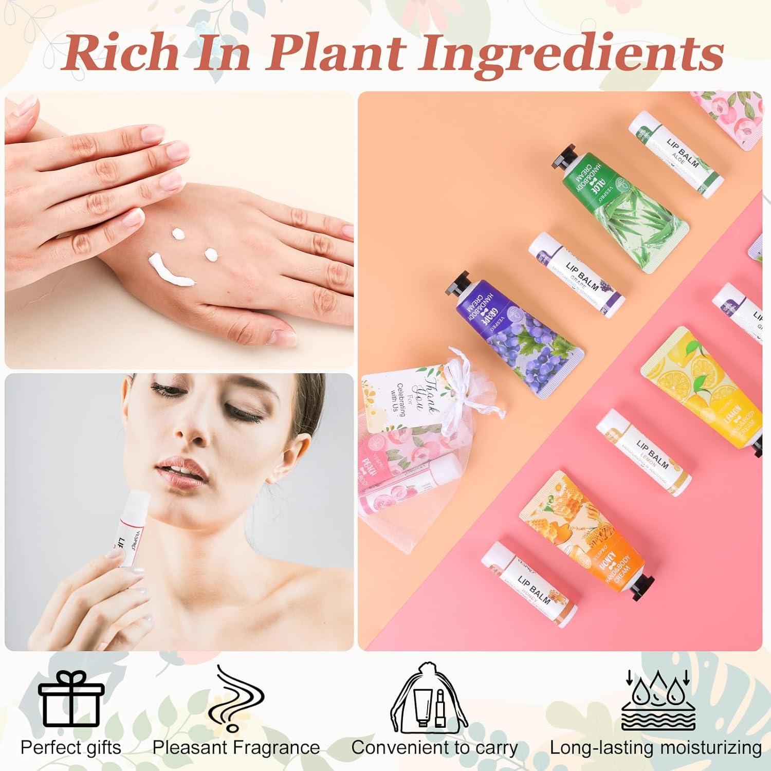 30 Sets de Crema de Manos y Balsamo Labial - Regalos Agradecimiento