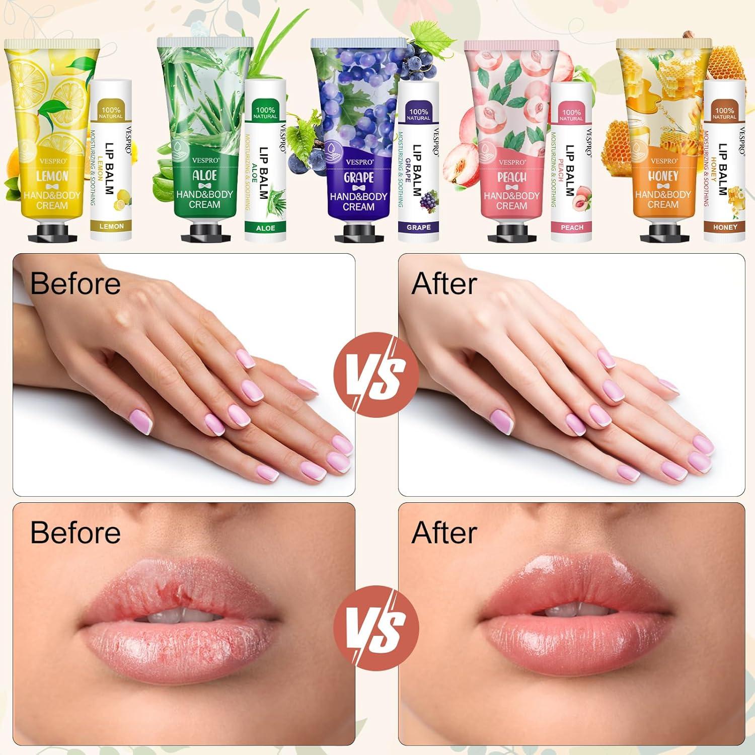 30 Sets de Crema de Manos y Balsamo Labial - Regalos Agradecimiento