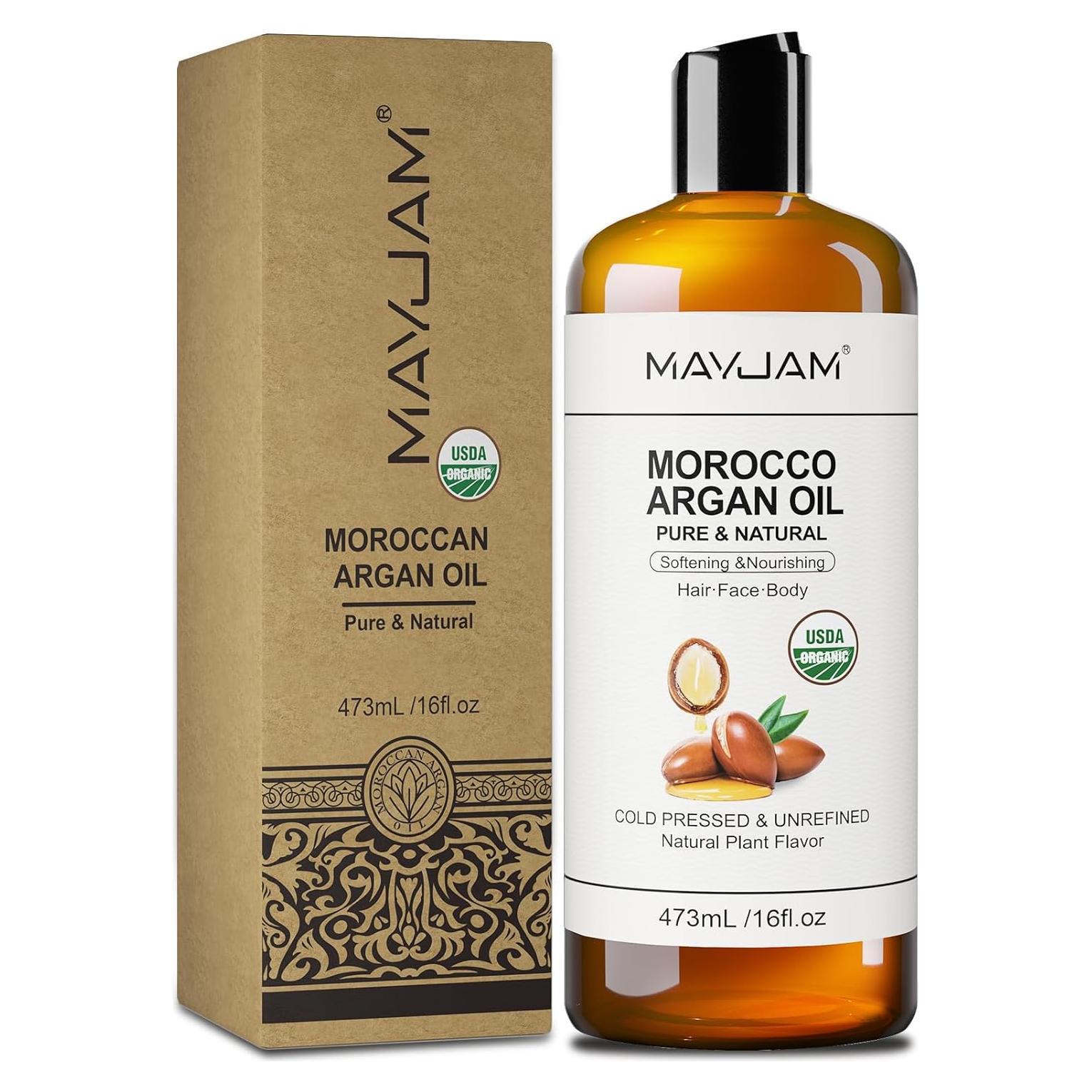 Aceite de Argán Marroquí Orgánico MAYJAM 473 ml Hidratante