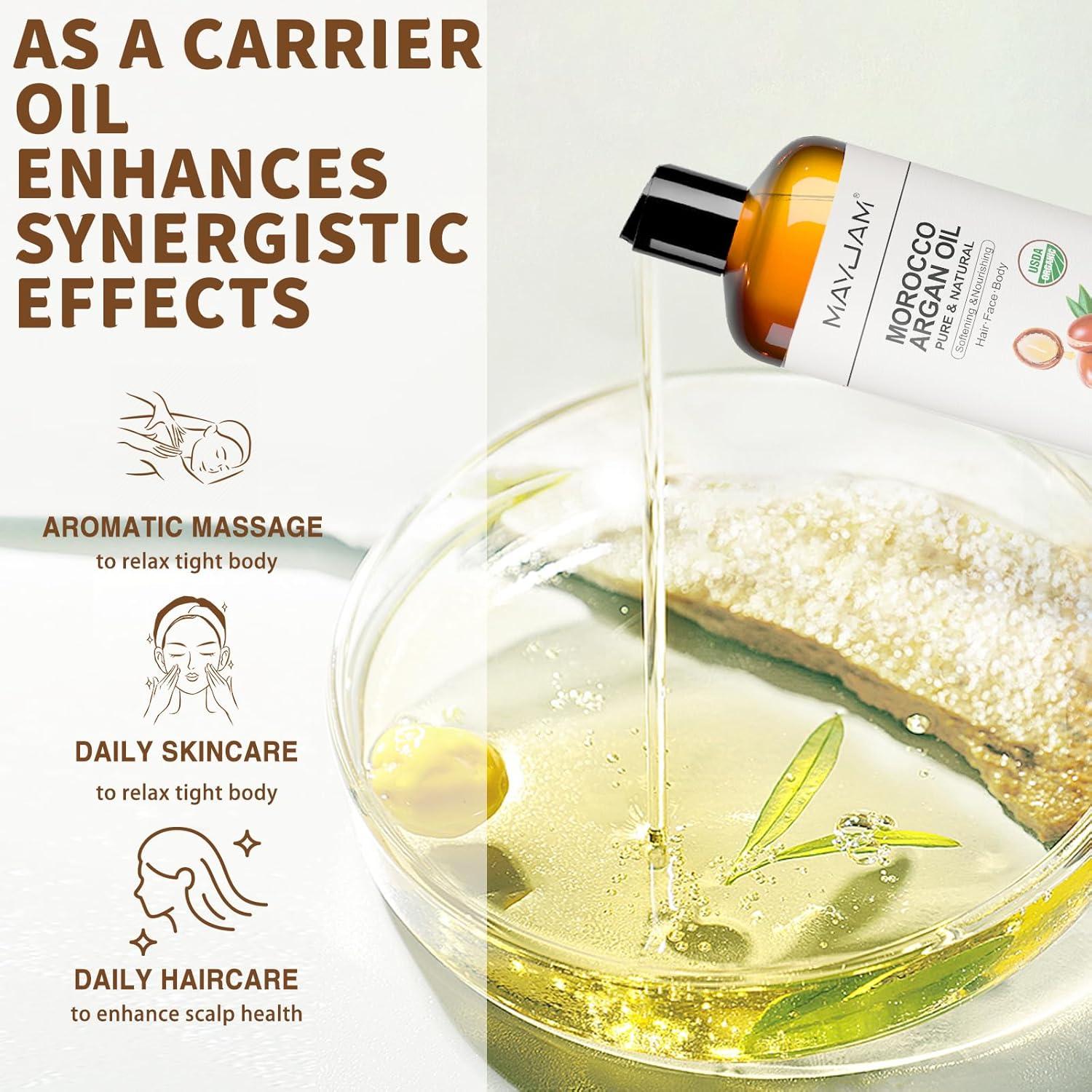 Aceite de Argán Marroquí Orgánico MAYJAM 473 ml Hidratante