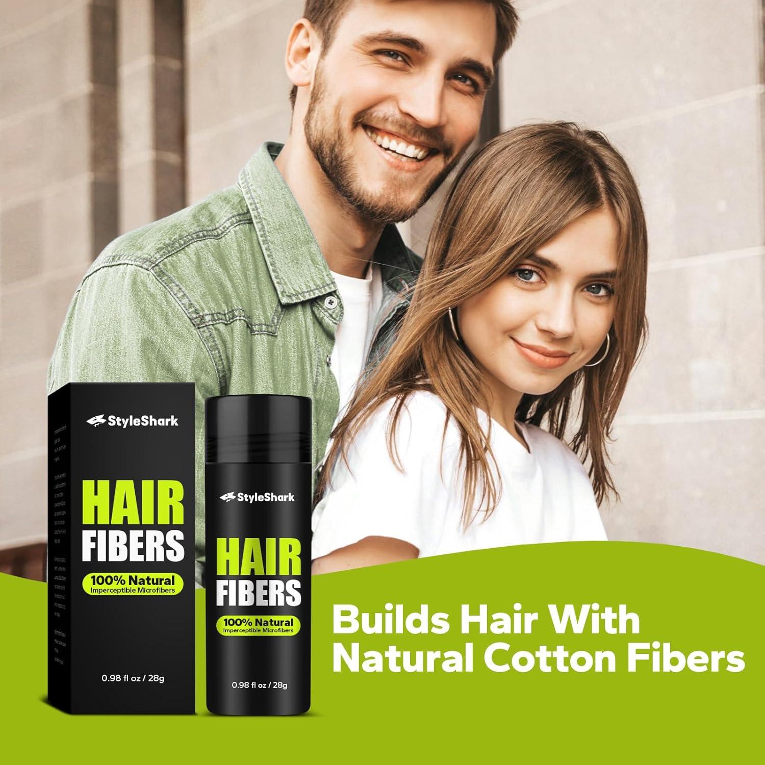 Polvo de Fibra Capilar StyleShark 28g Negro Volumen Instantáneo