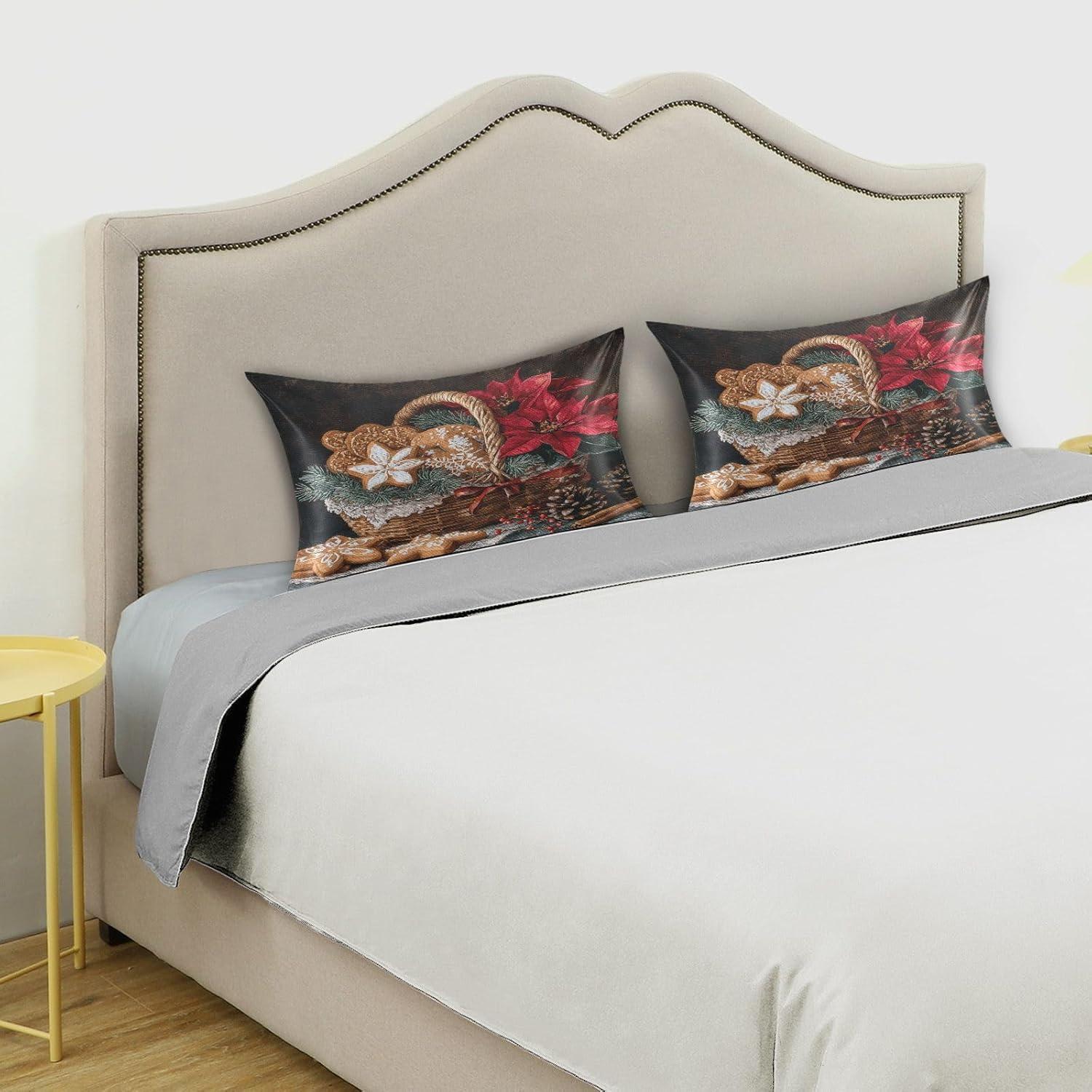 Funda de Almohada de Seda Lgplefti 66x51cm Multicolor Suave