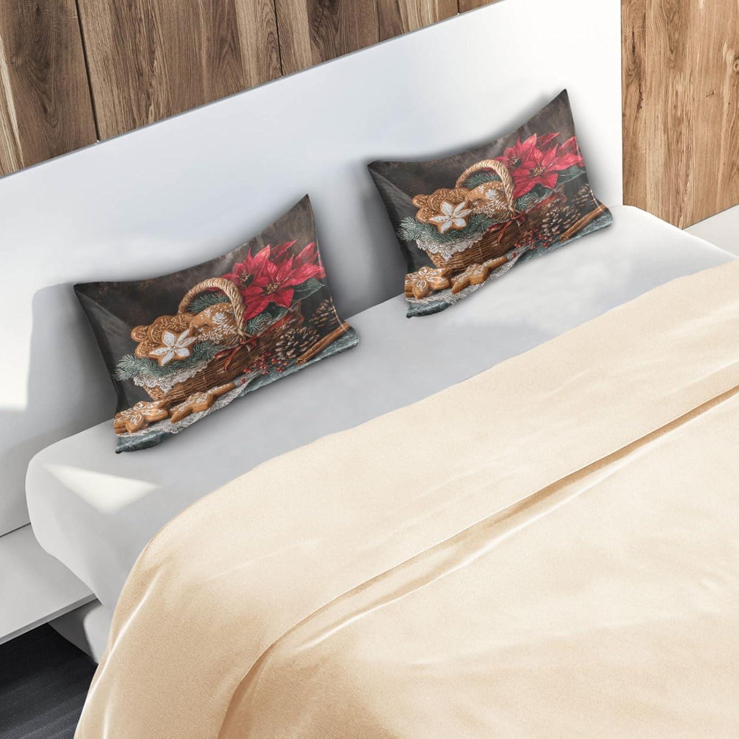 Funda de Almohada de Seda Lgplefti 66x51cm Multicolor Suave