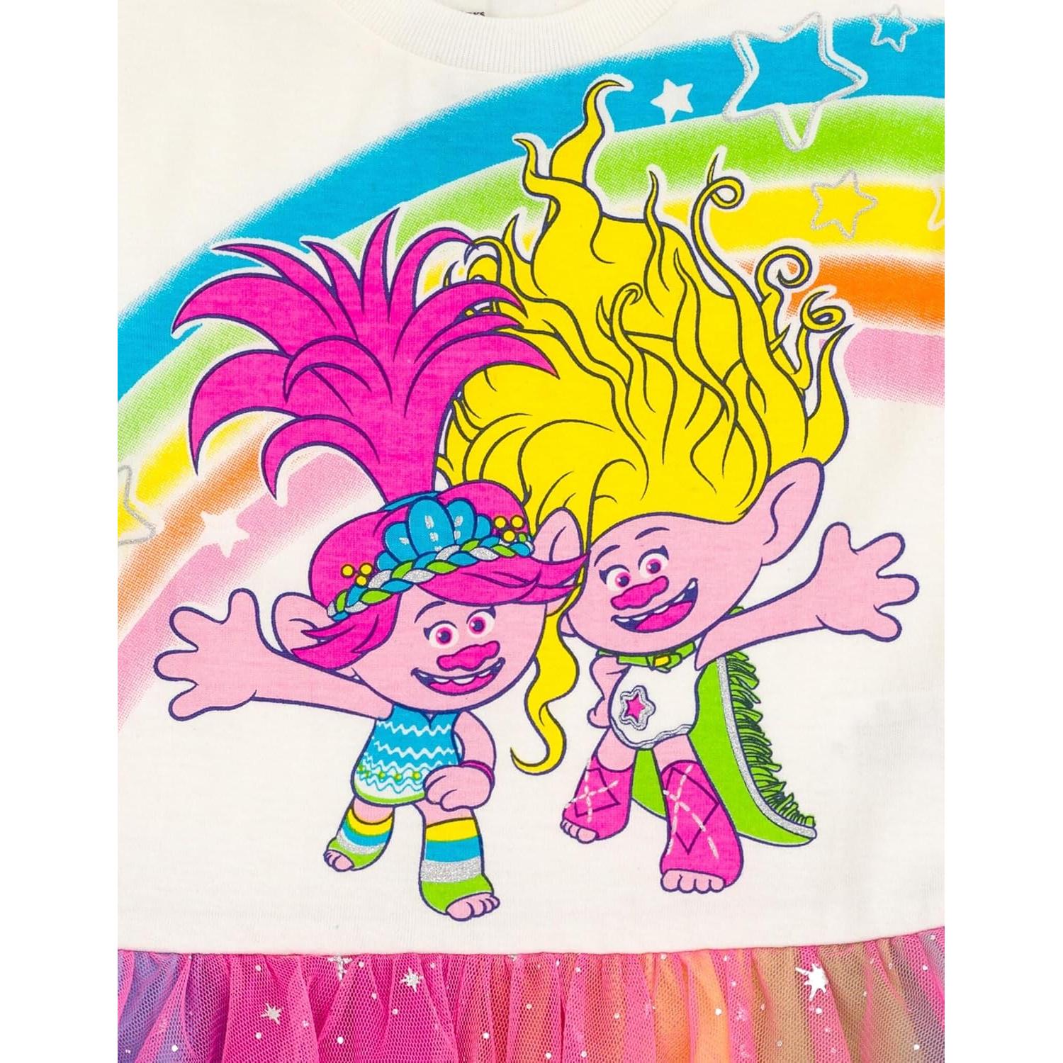 Vestido de Manga Corta Poppy DreamWorks para Niñas 2T