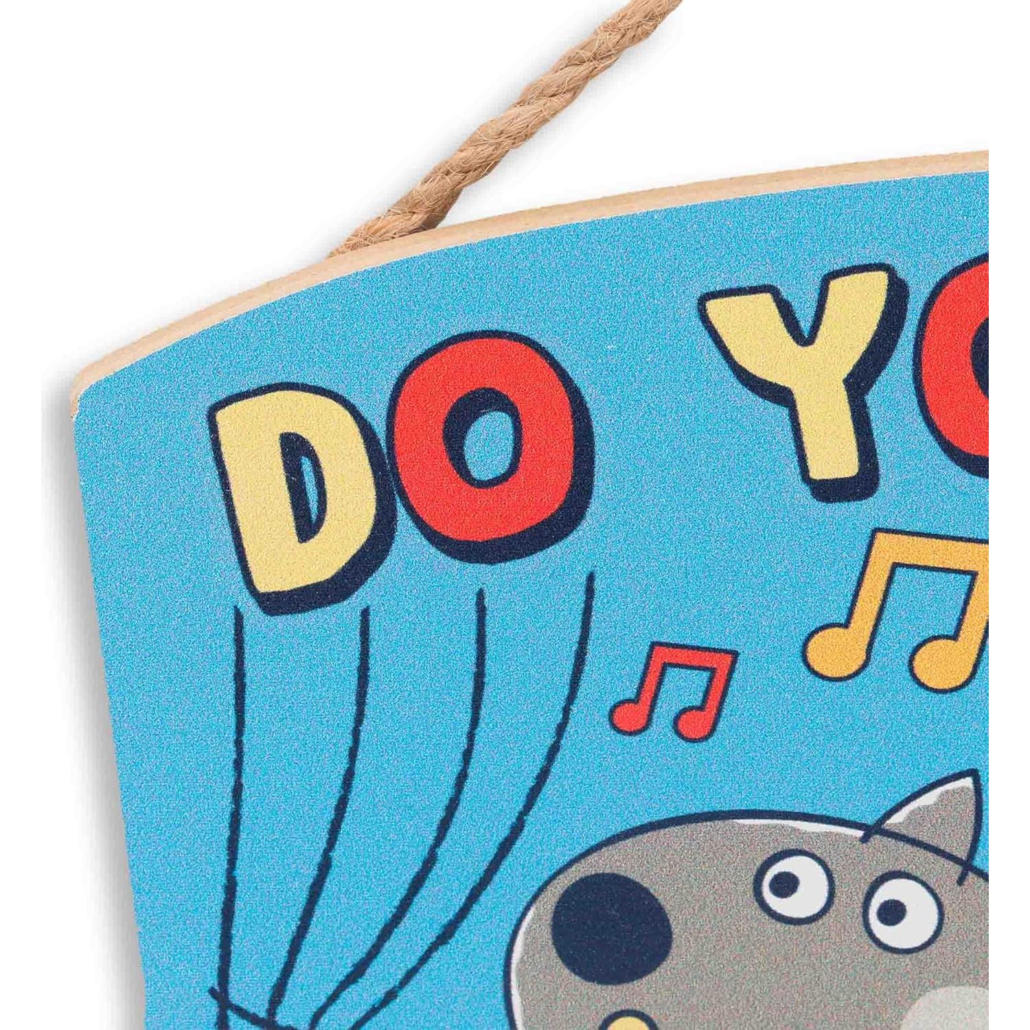 Cartel Colgante de Madera Peppa Pig Hasbro - 21x14 cm