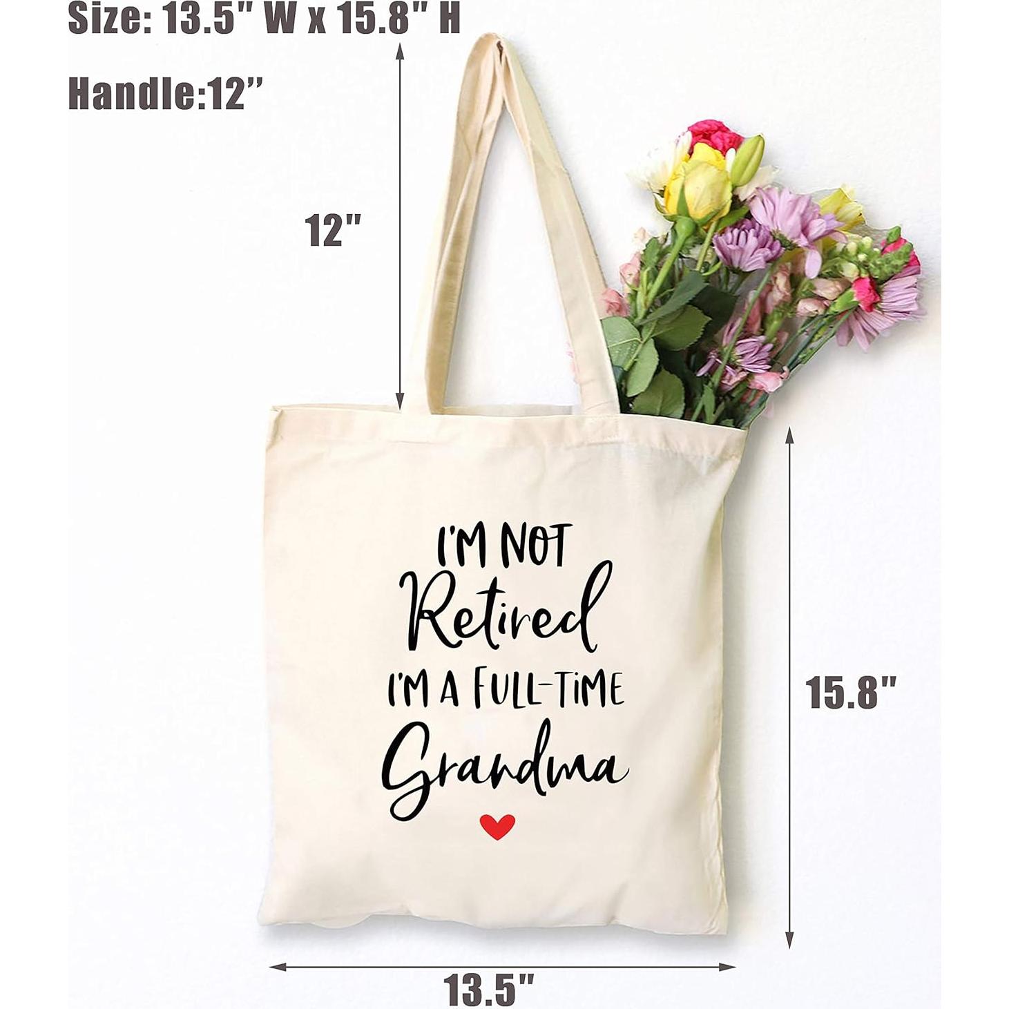 Bolsa Tote LIBIHUA 40.1x34.3cm Lona Beige Abuela