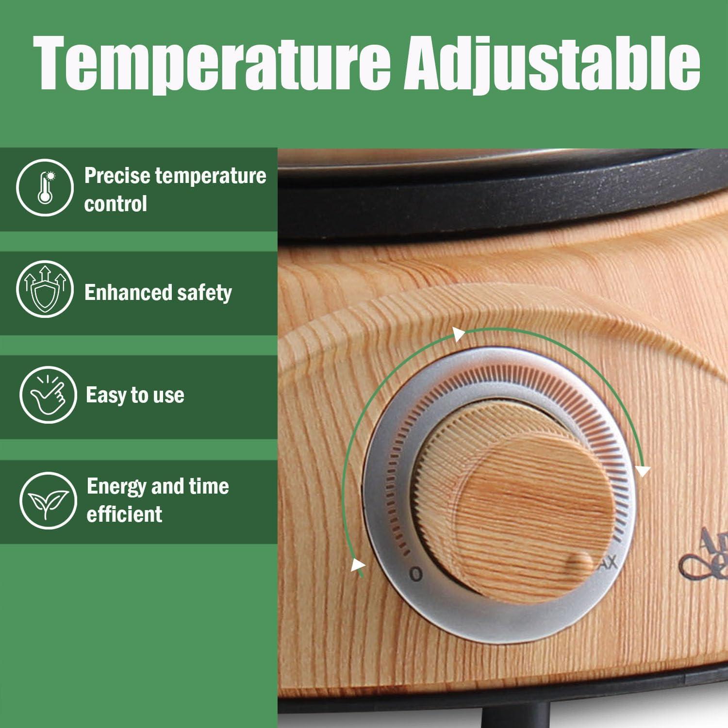 Olla de Fondue Eléctrica Artestia 1500W 3 en 1 con 8 Tenedores