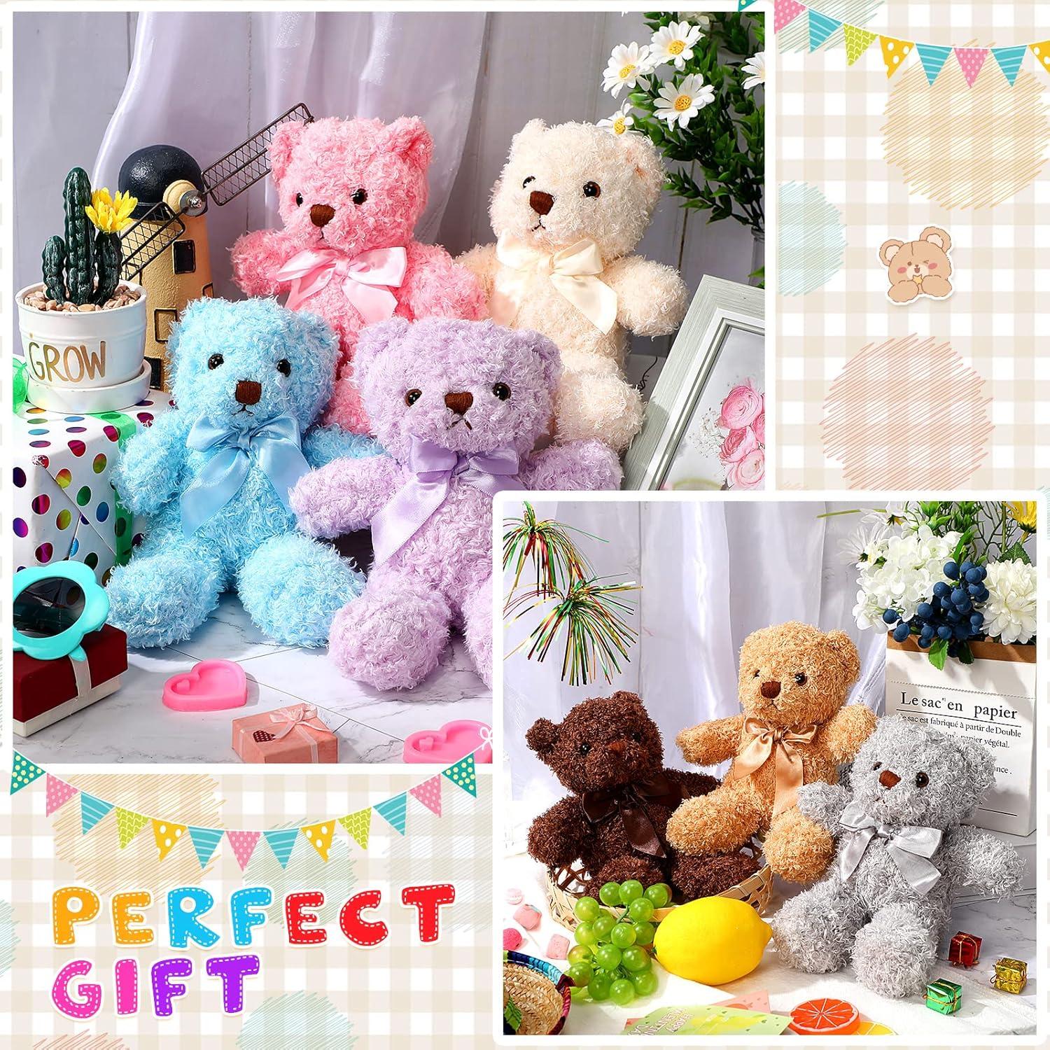 7 Osos de Peluche Zomiboo 34.8 cm Colores Brillantes