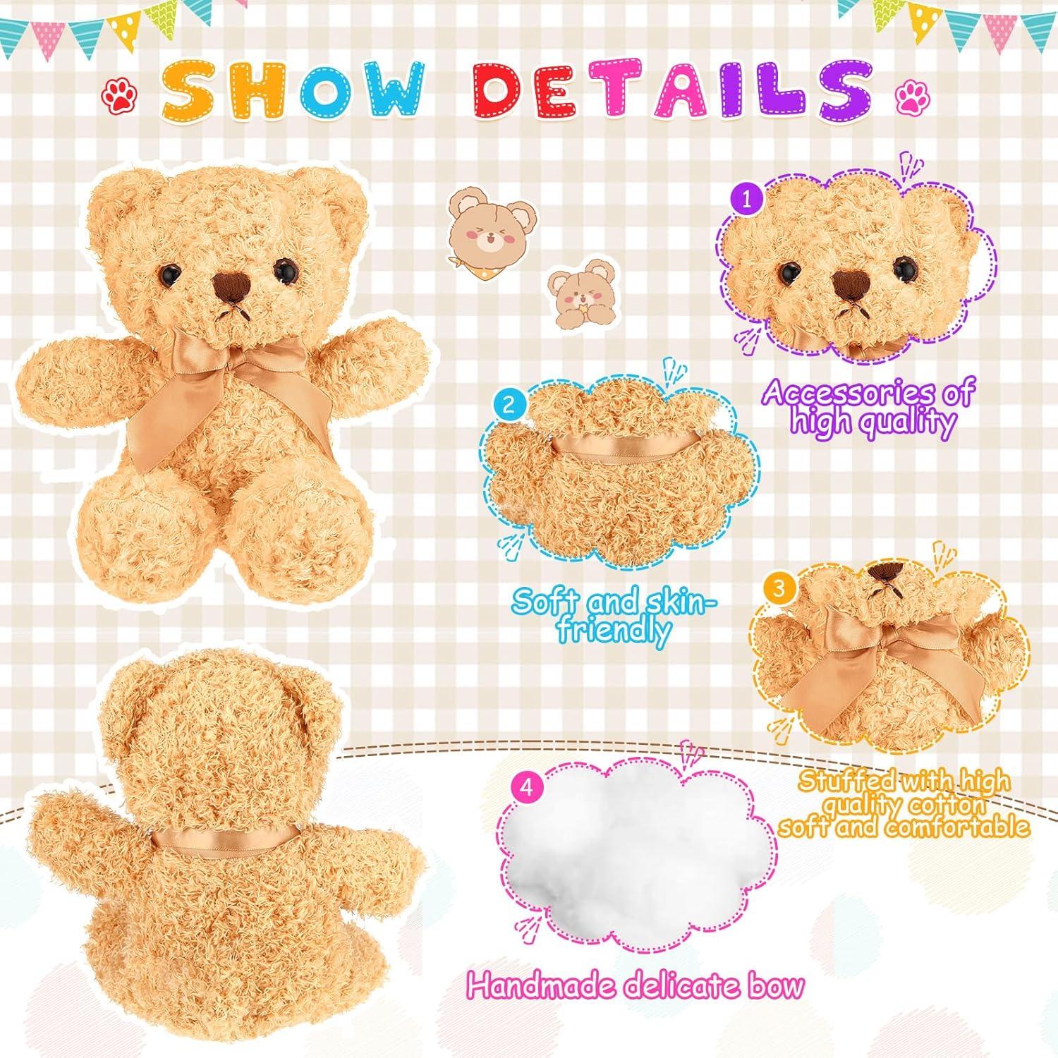 7 Osos de Peluche Zomiboo 34.8 cm Colores Brillantes