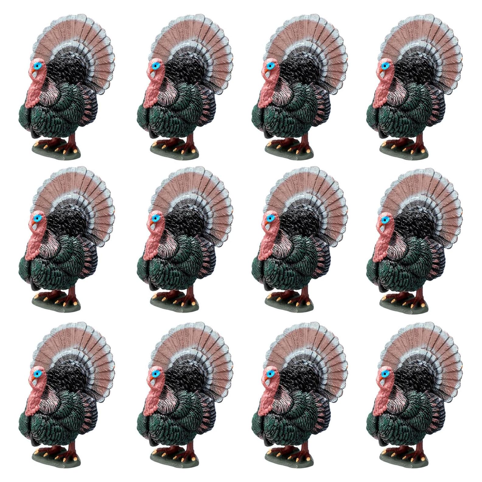 Chunful 12 Figuras de Pavo de Acción de Gracias 15.14 cm
