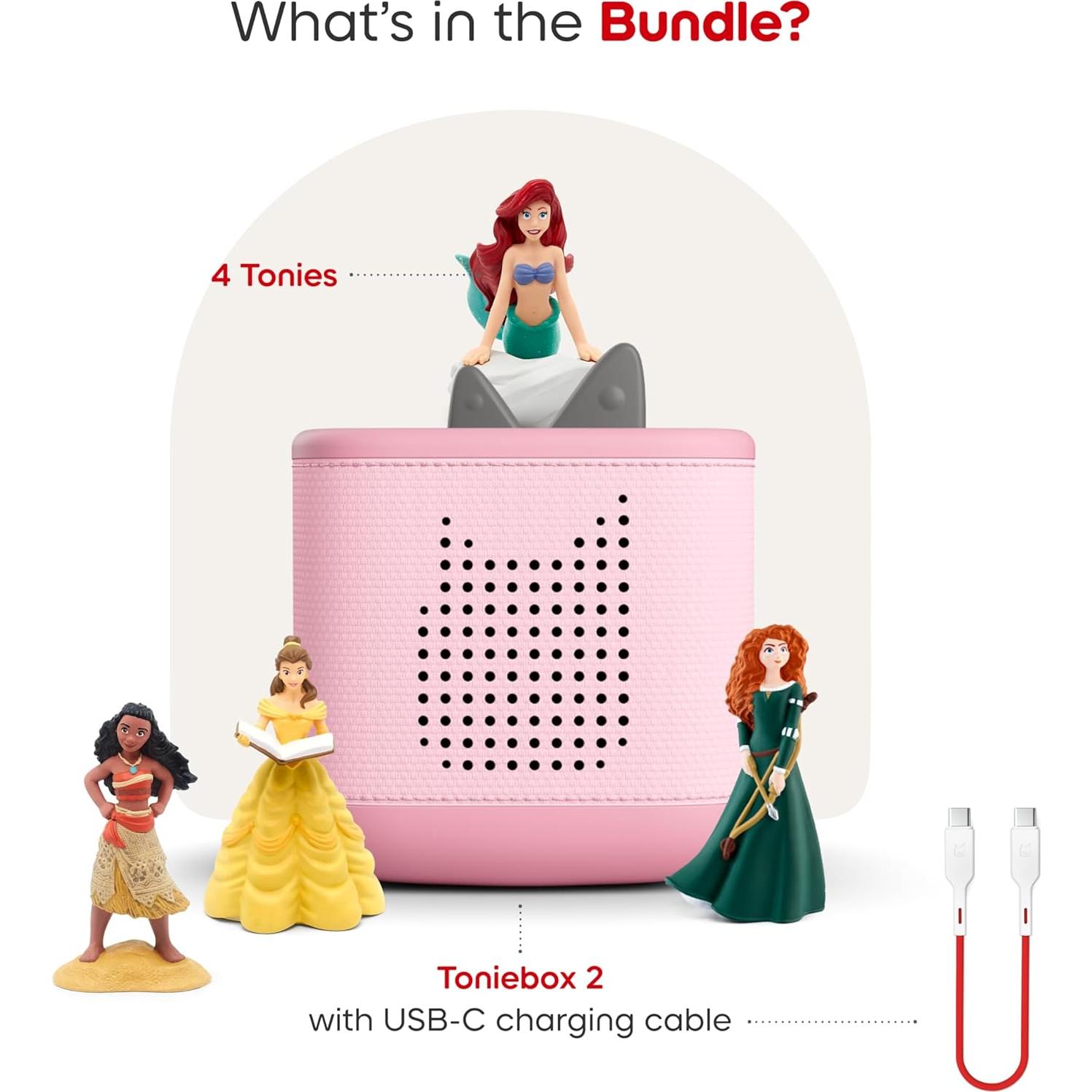 Toniebox 2 Rosa Nube Reproductor de Audio para Niños 1-9+