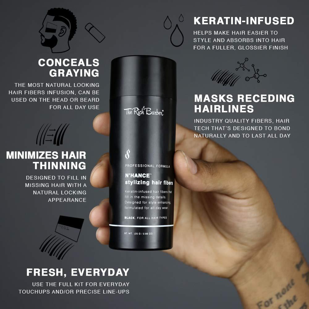 Fibras para Cabello The Rich Barber 25g - Color Negro