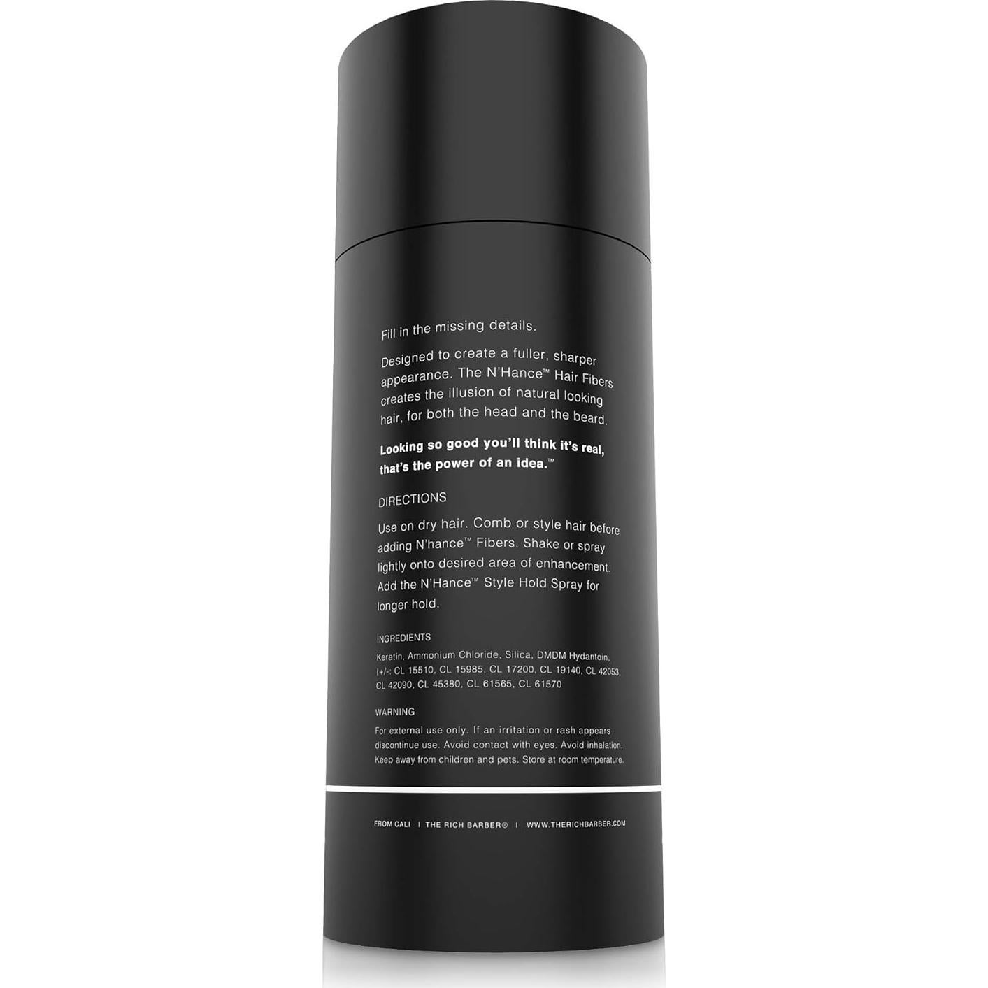 Fibras para Cabello The Rich Barber 25g - Color Negro
