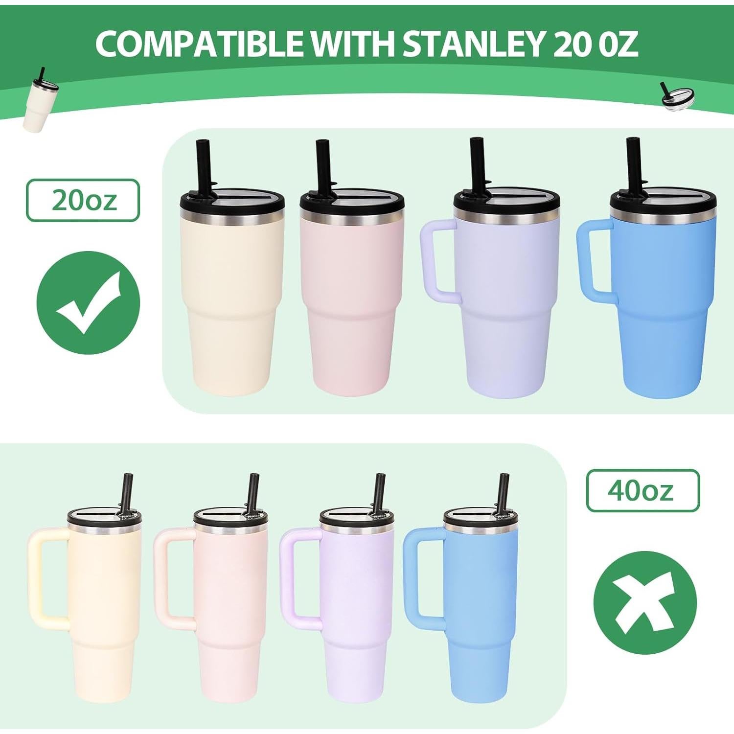 Tapa de Reemplazo para Vaso Stanley Quencher 20 oz - 2 PCS