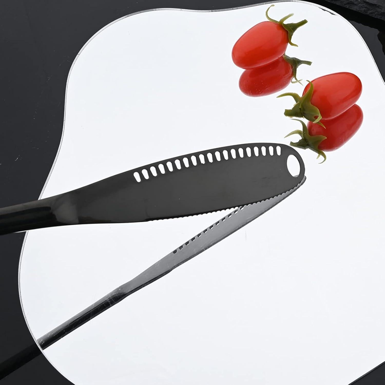 Set de 6 Cuchillos para Untar JASHII de Acero Inoxidable Negro