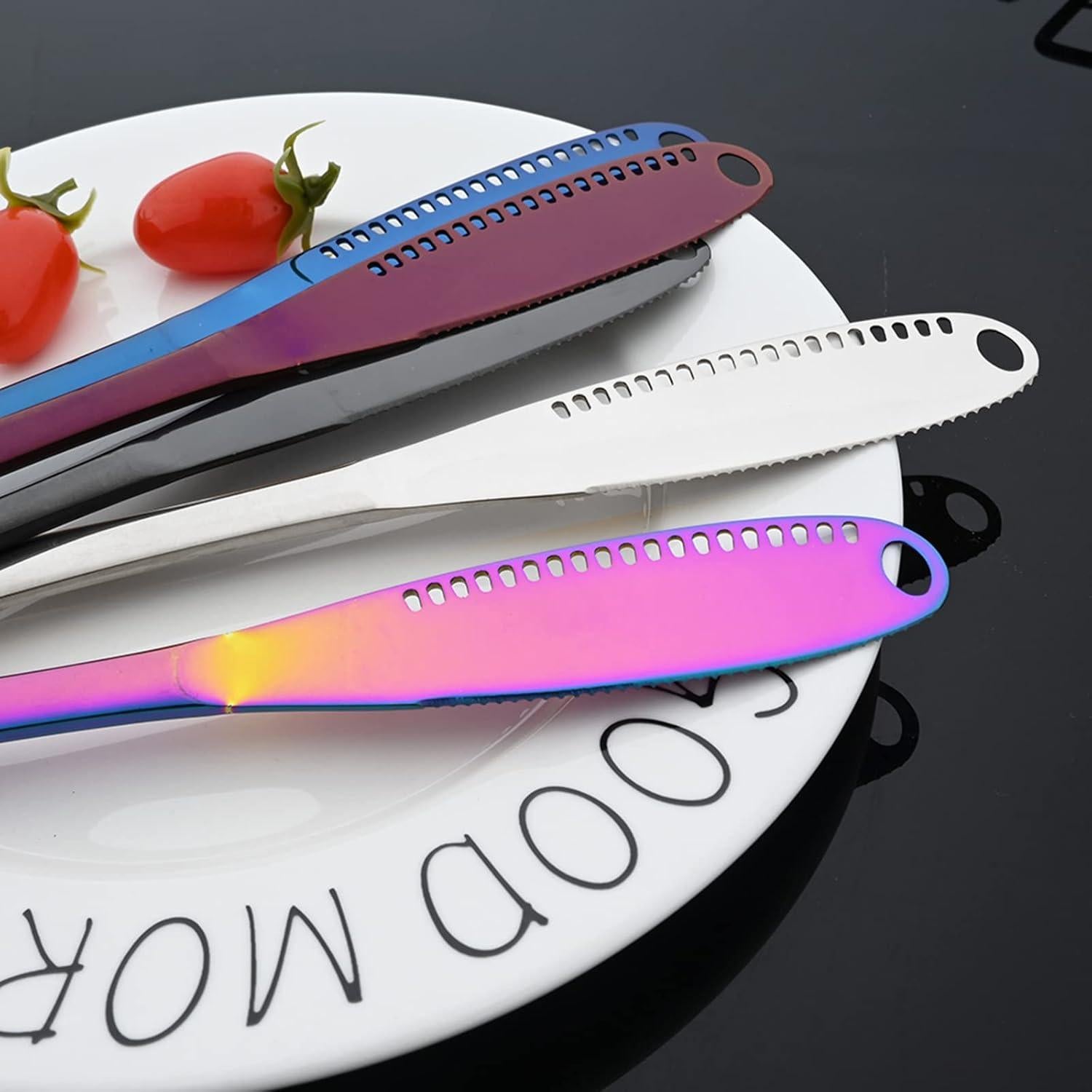 Set de 6 Cuchillos para Untar JASHII de Acero Inoxidable Negro