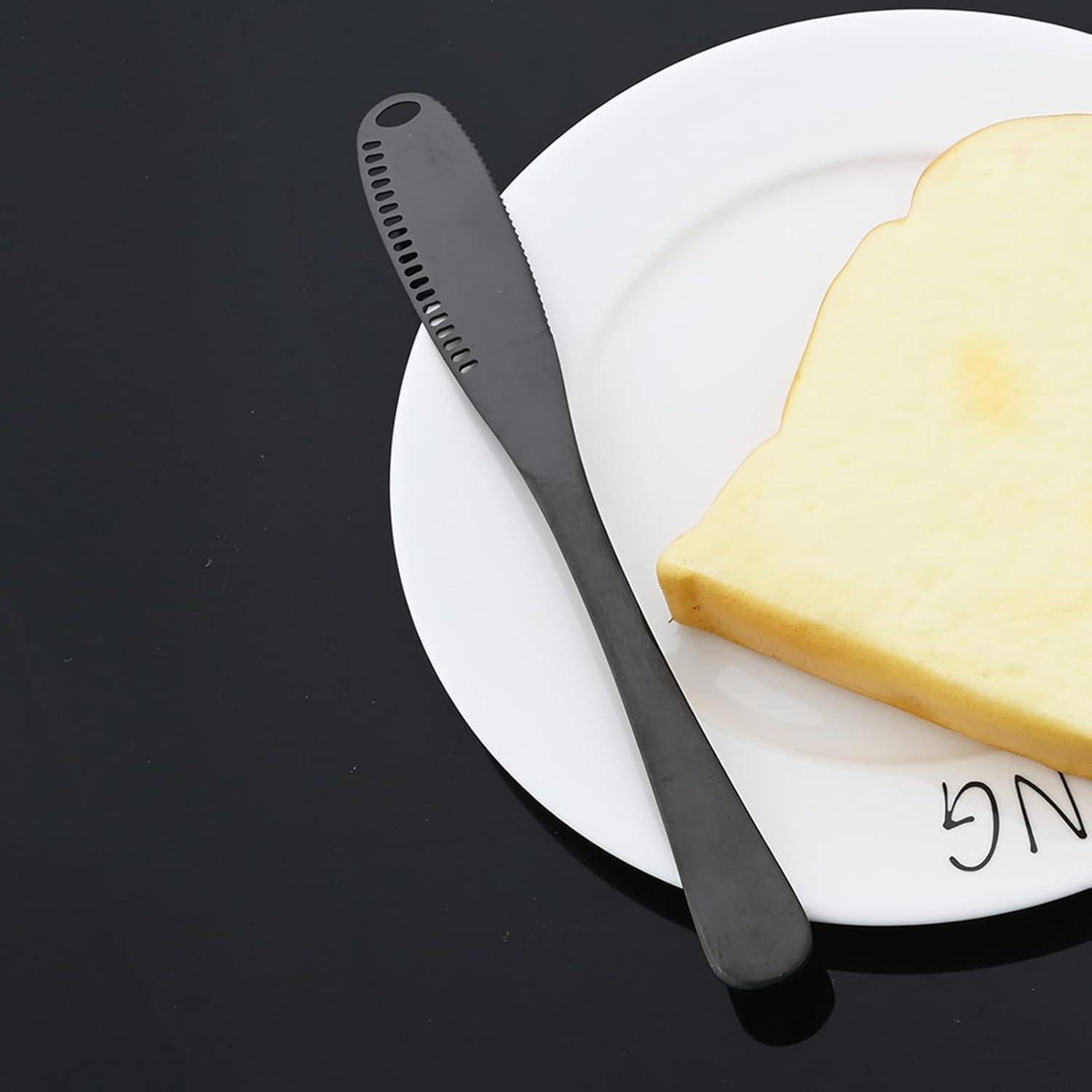 Set de 6 Cuchillos para Untar JASHII de Acero Inoxidable Negro