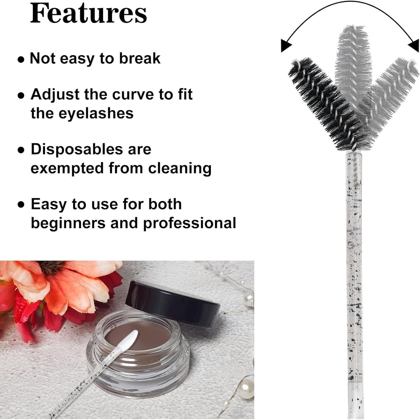 G2PLUS 100pcs Cepillos de Pestañas y Labios Desechables