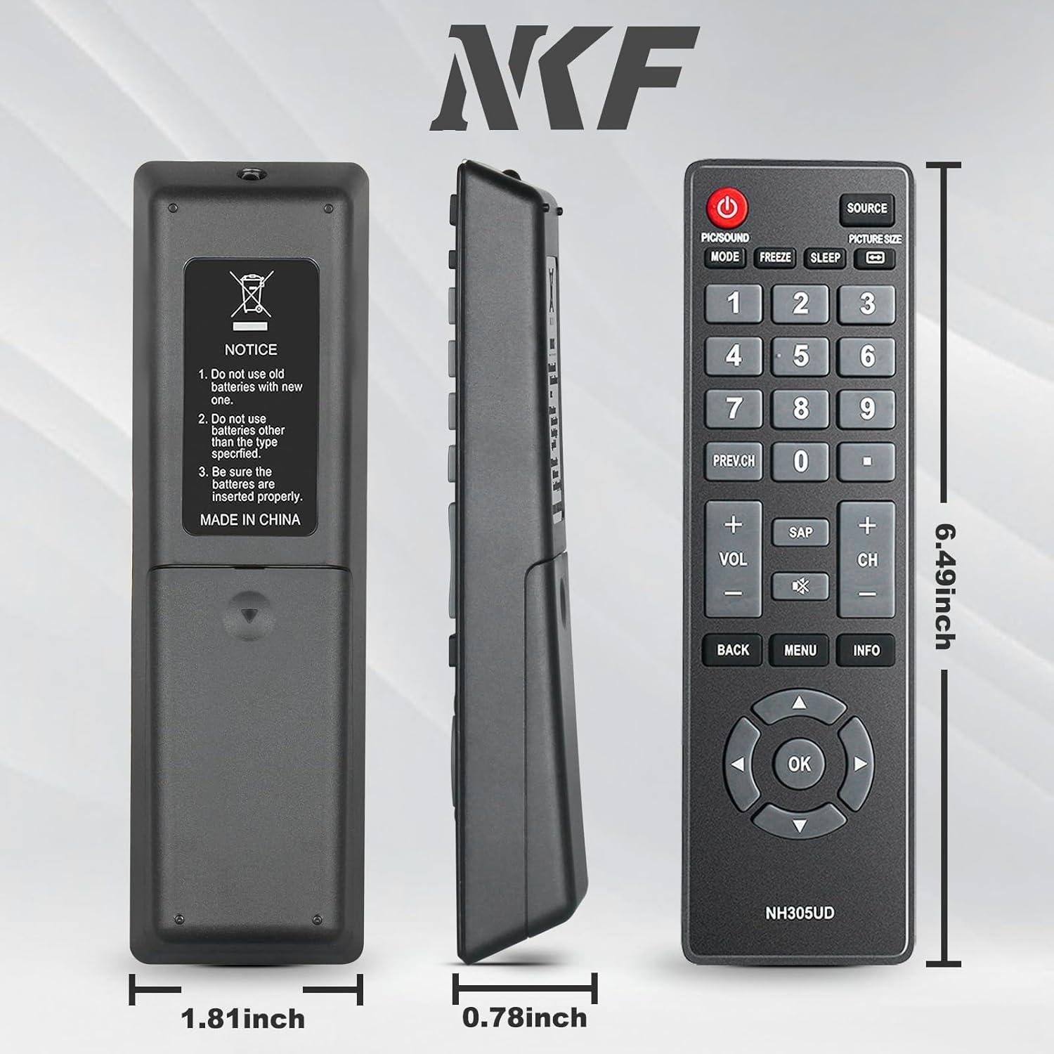 Control Remoto Universal NH305UD para TV Emerson - Sin Programación