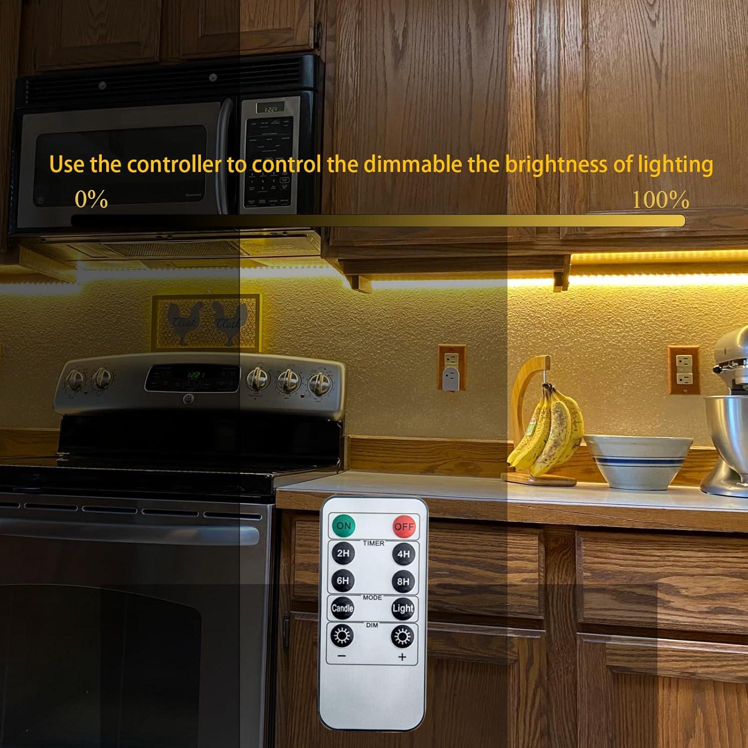 Luces de tira LED a pilas JUNWEN 2m blanco cálido impermeables