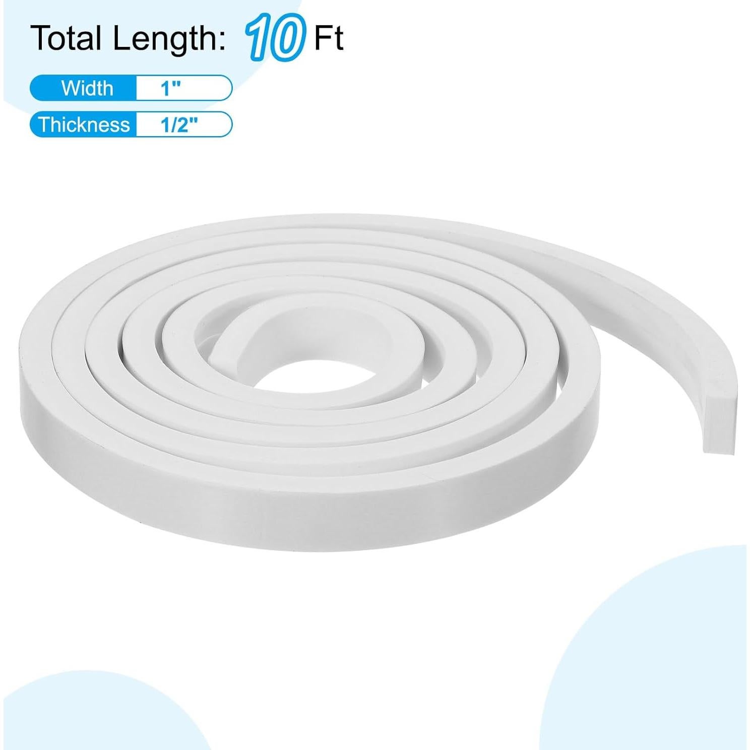 Tira de Sellado PATIKIL 3.05 m Espuma Aislante Blanca