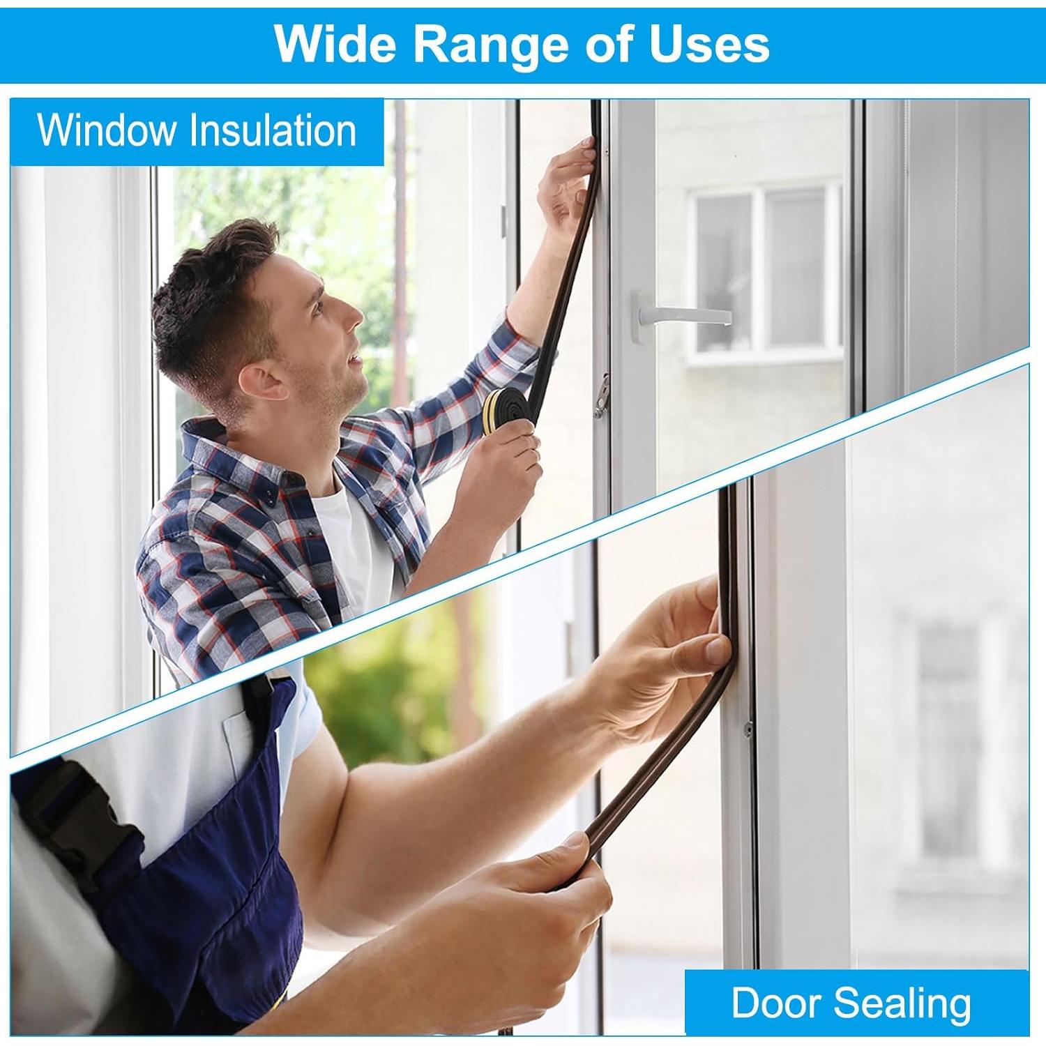 Tira de Sellado PATIKIL 3.05 m Espuma Aislante Blanca