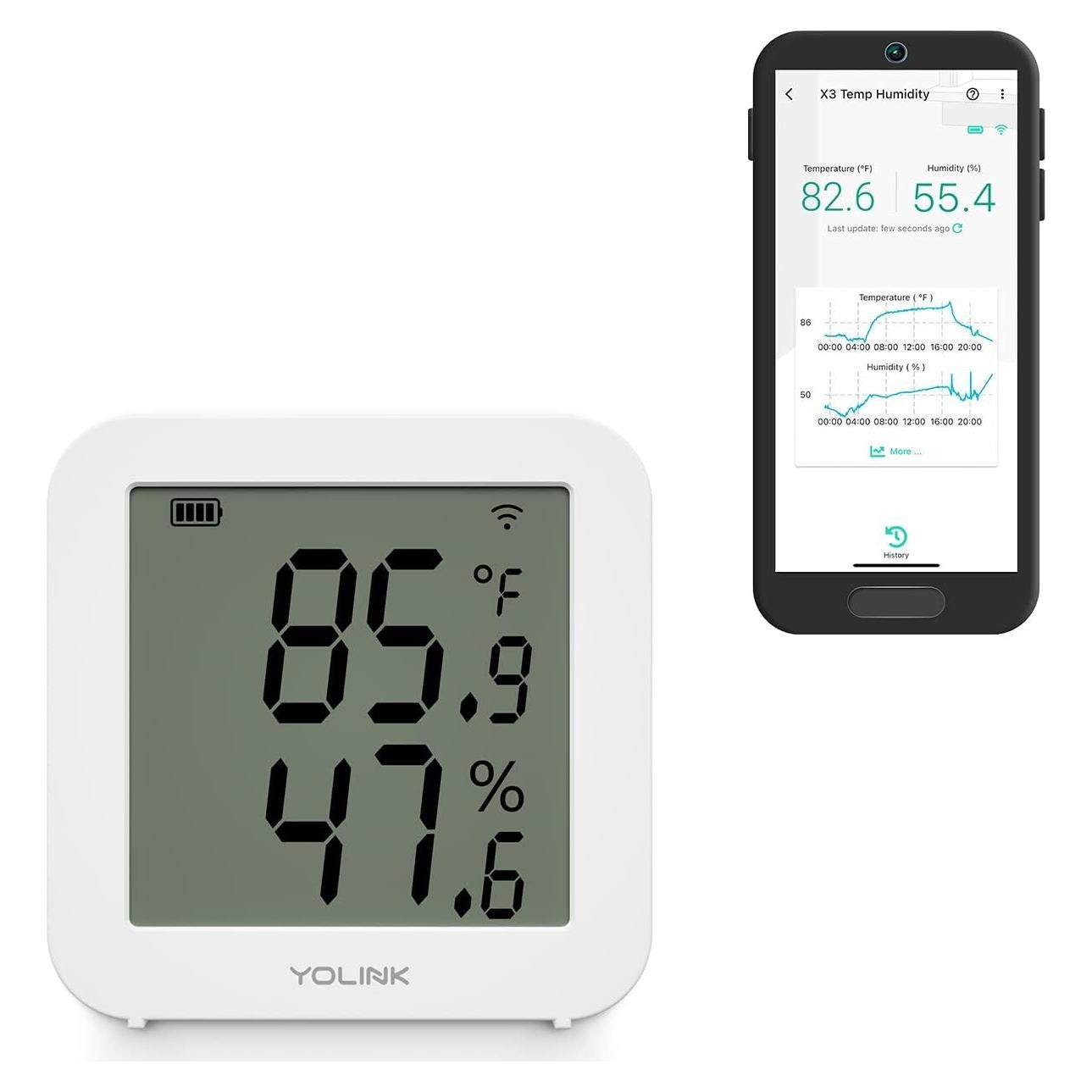 Sensor de Temperatura y Humedad YoLink X3 - Sin Hub, 100g