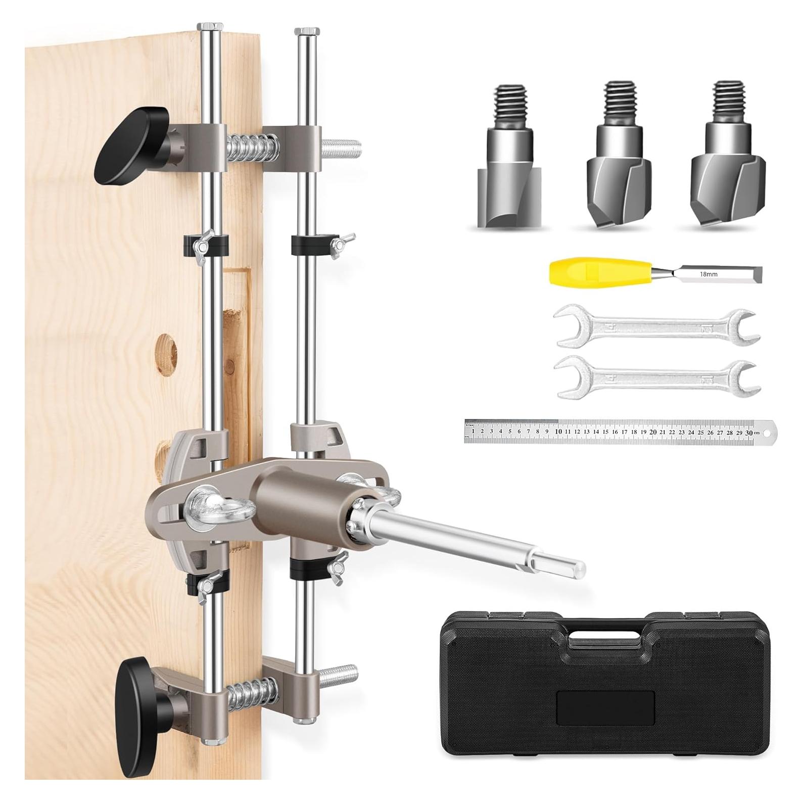 Kit de Mortaja de Cerradura de Puerta Aigreat 3 Cortadores