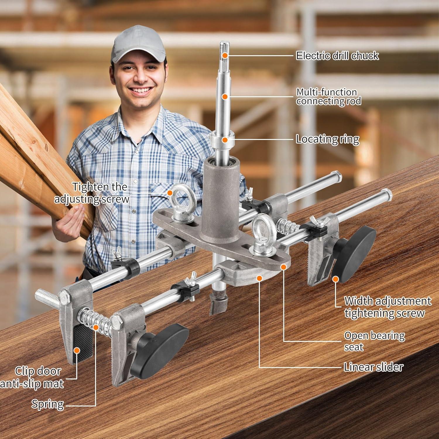 Kit de Mortaja de Cerradura de Puerta Aigreat 3 Cortadores