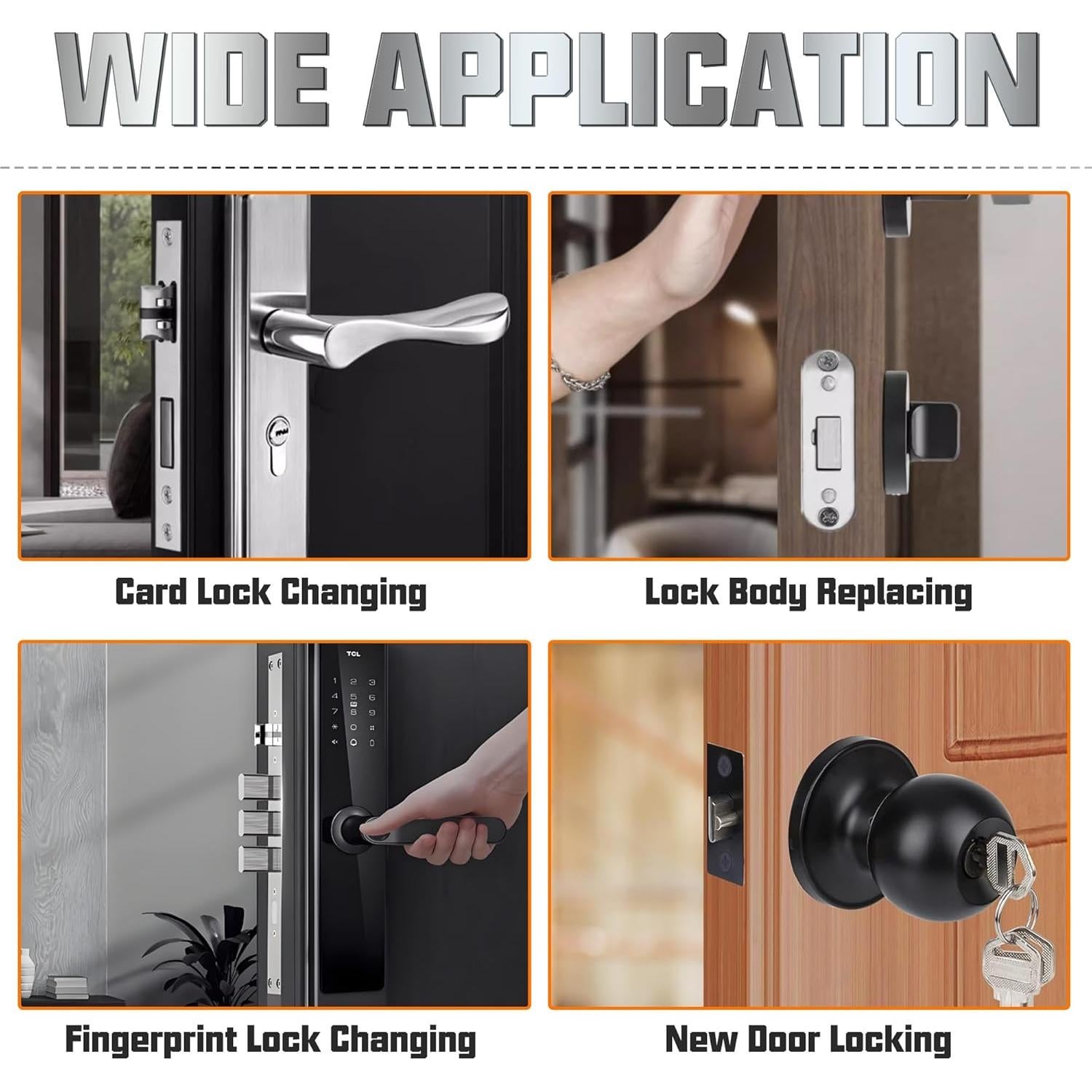 Kit de Mortaja de Cerradura de Puerta Aigreat 3 Cortadores