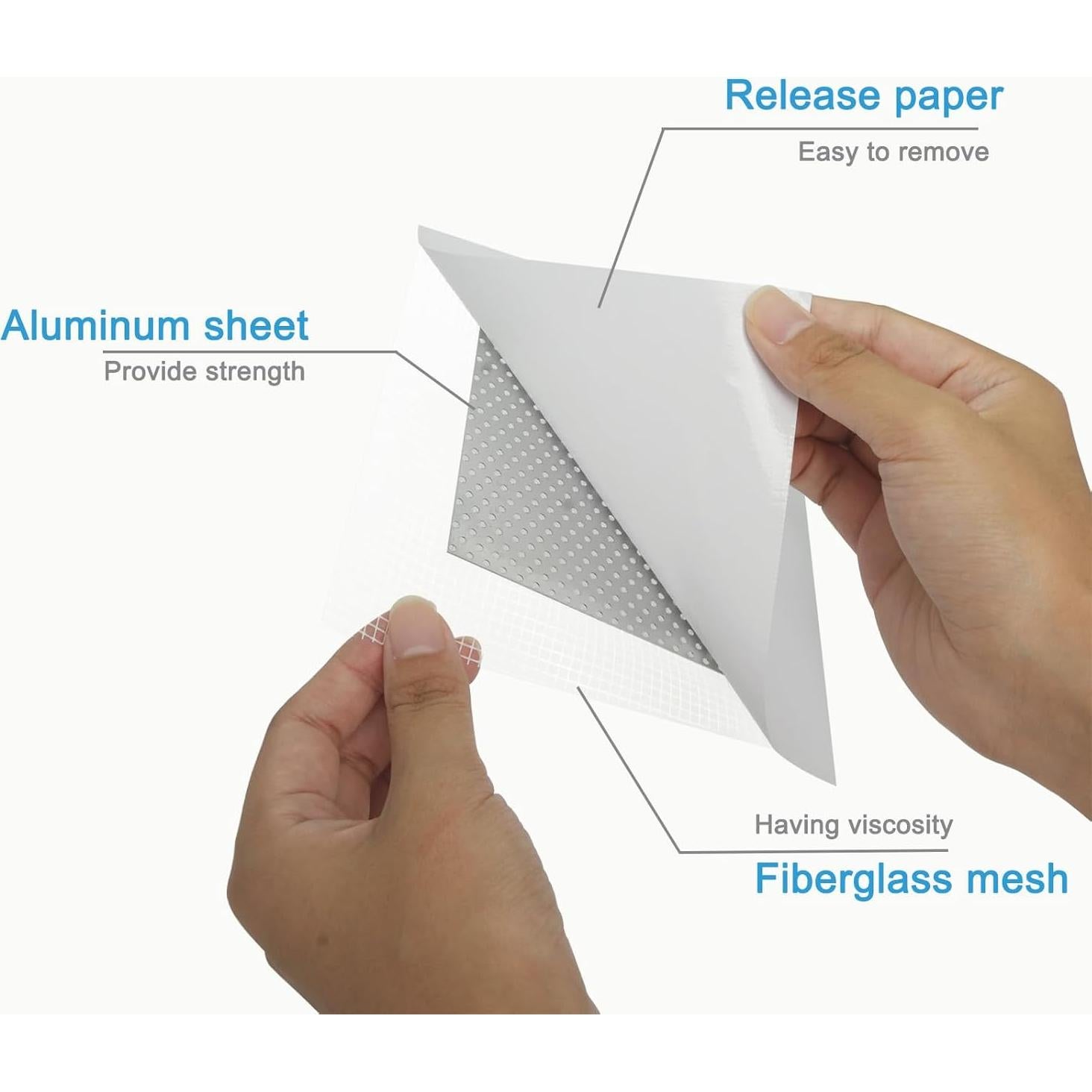 Kit de Parcheo de Dry Wall HSDNDUR 16 Piezas Autoadhesivo
