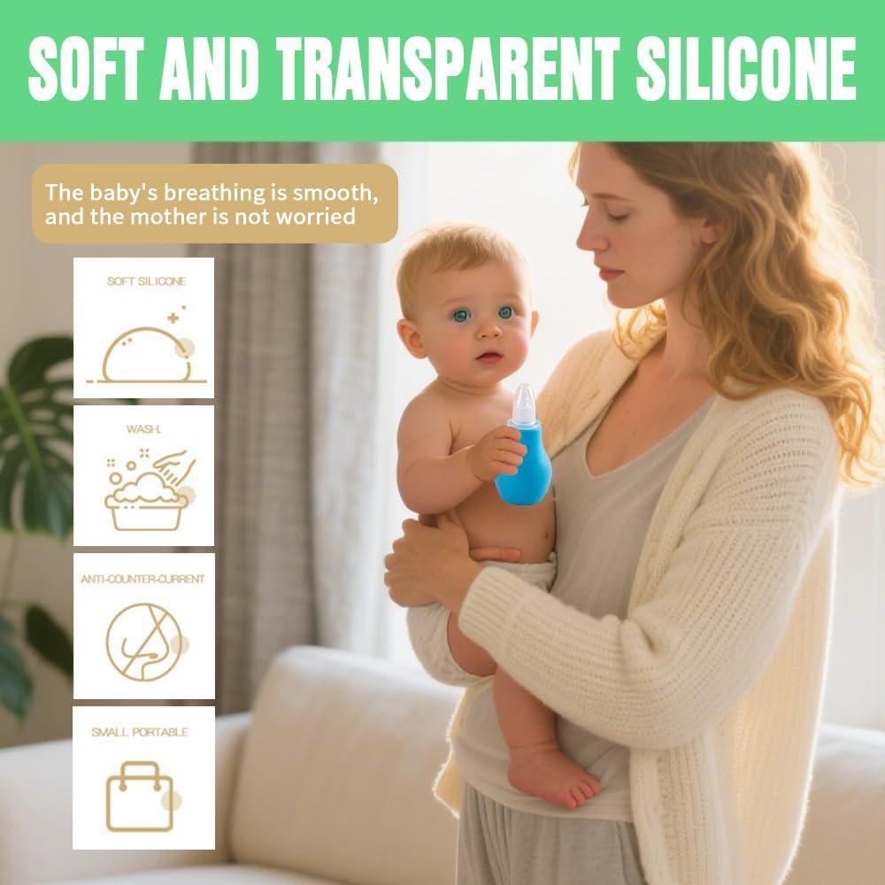 Aspirador Nasal Manual Bebé Aspirador Nasal Azul Pequeño BPA