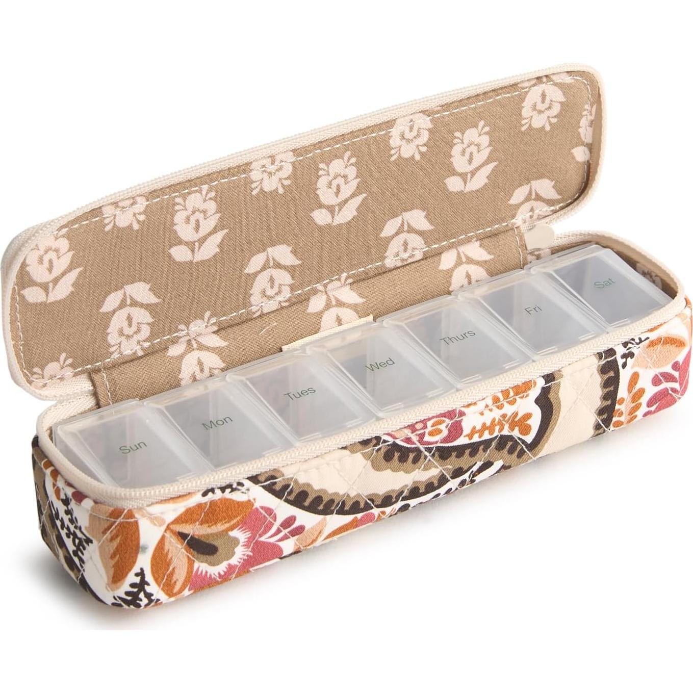 Estuche de Pastillas Vera Bradley Algodón Premium 7 Días