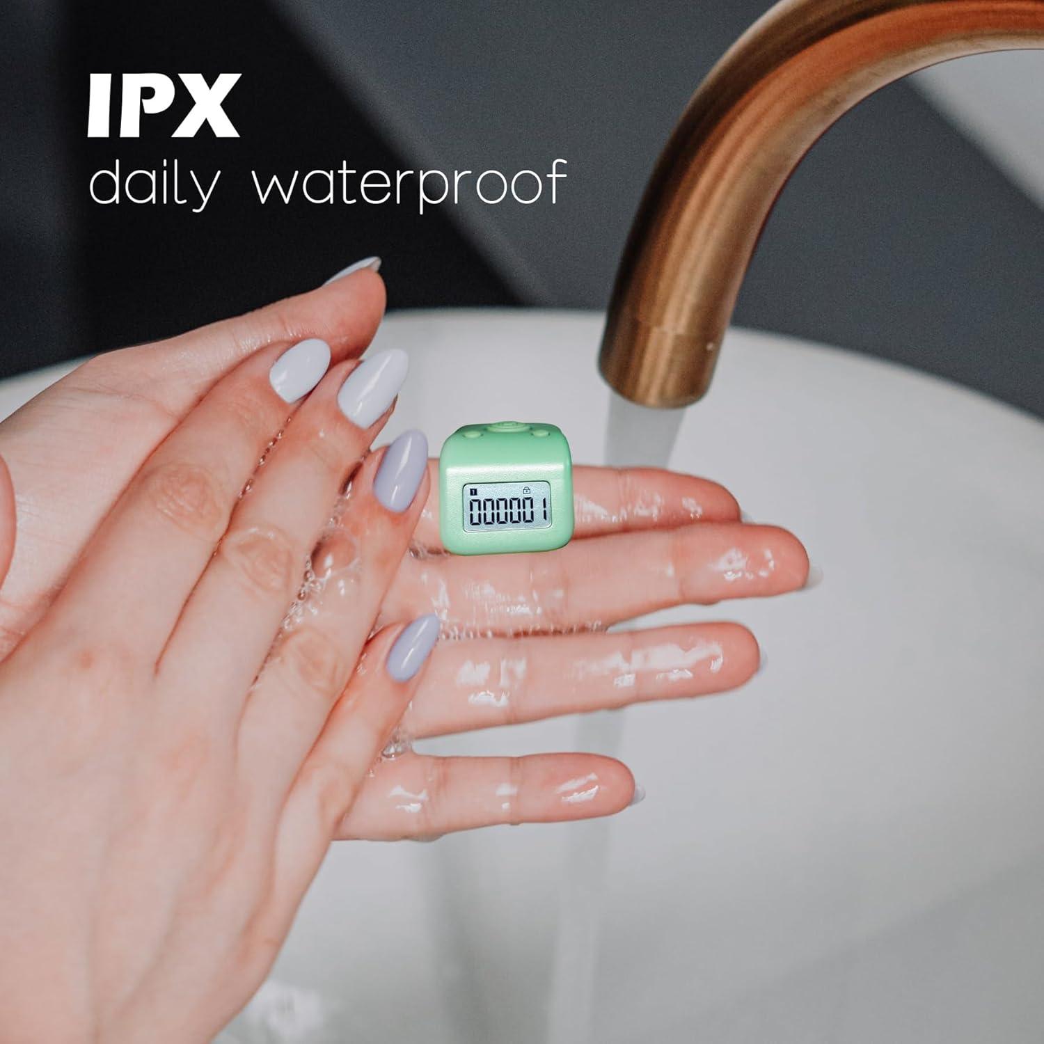 Contador de Dedos Recargable Arvakr IPX8 Silencioso 6 Canales