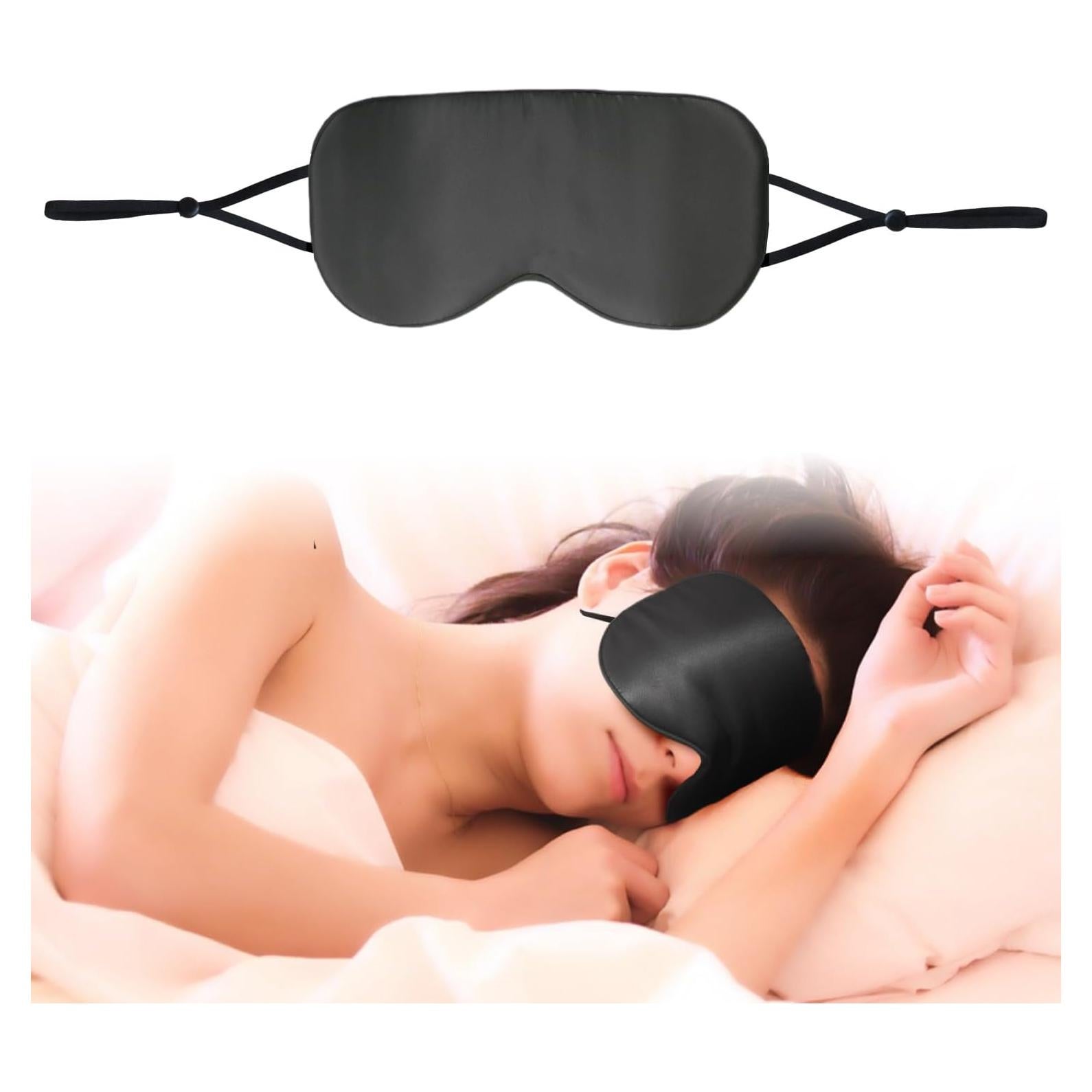 Máscara de Ojos de Seda de Morera MILASONUS Ajustable 20.8x10.9cm