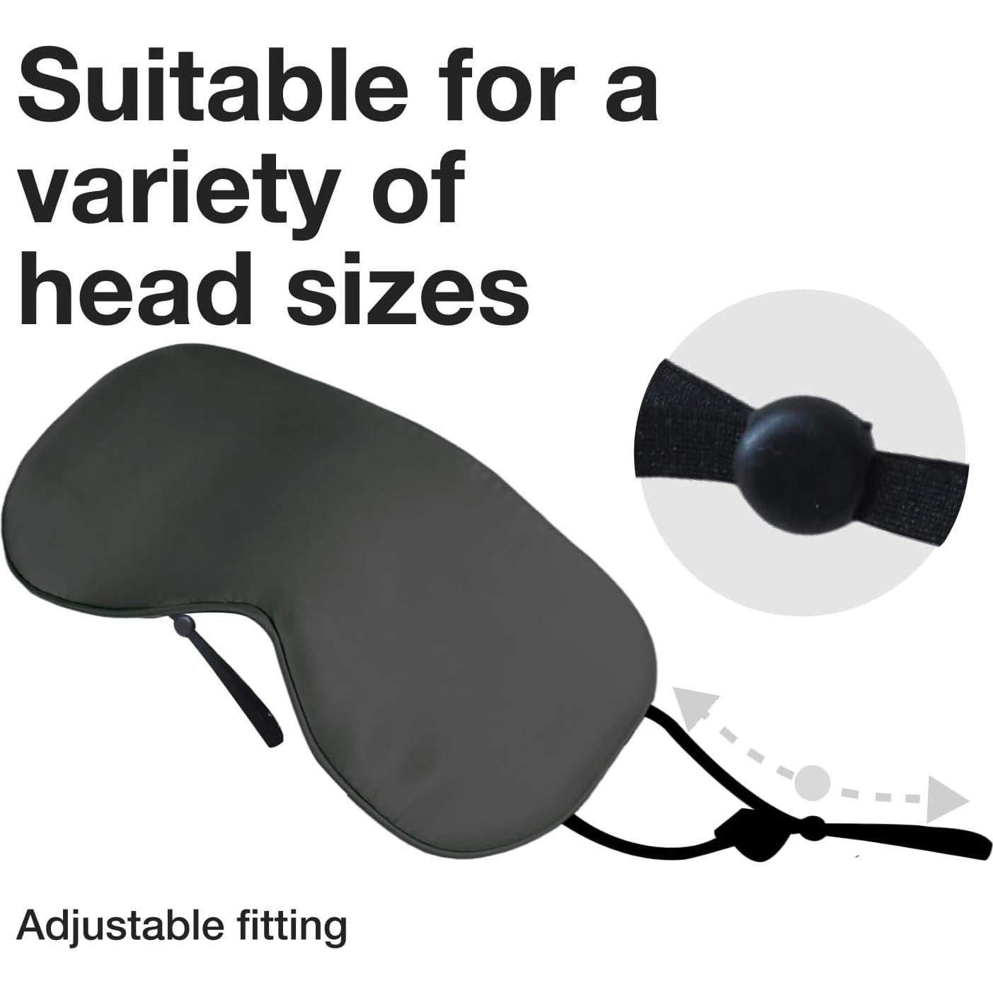 Máscara de Ojos de Seda de Morera MILASONUS Ajustable 20.8x10.9cm