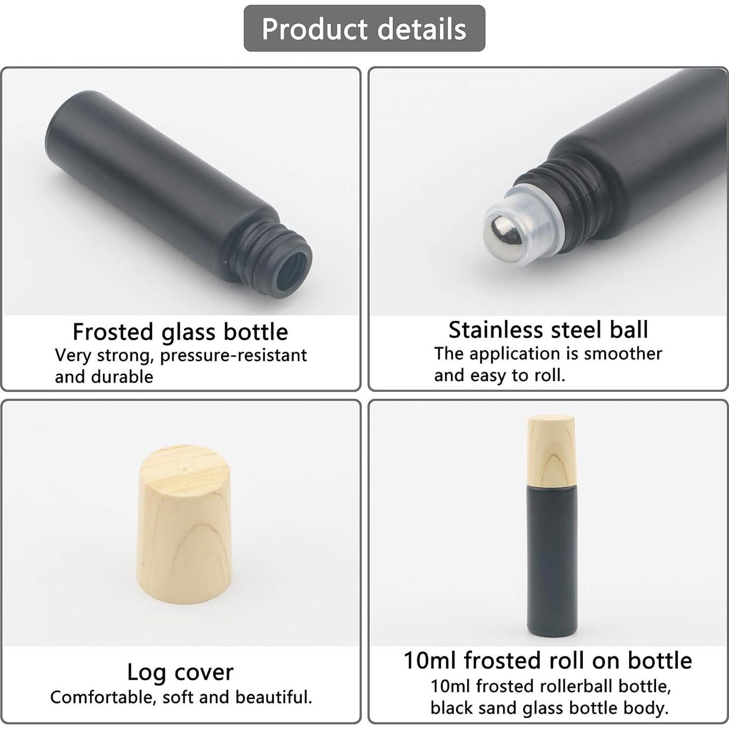 Botellas de Aceite Esencial 10ml Kesell 10Pack Vidrio Esmerilado