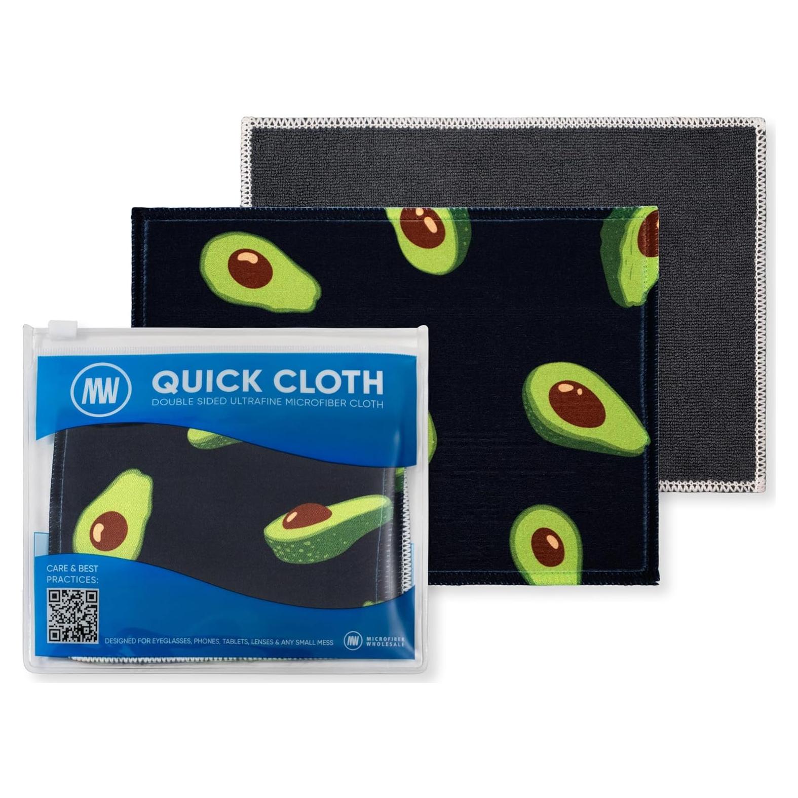 Paños de limpieza de gafas Quick Cloth Microfibra 5x7 cm Aguacate
