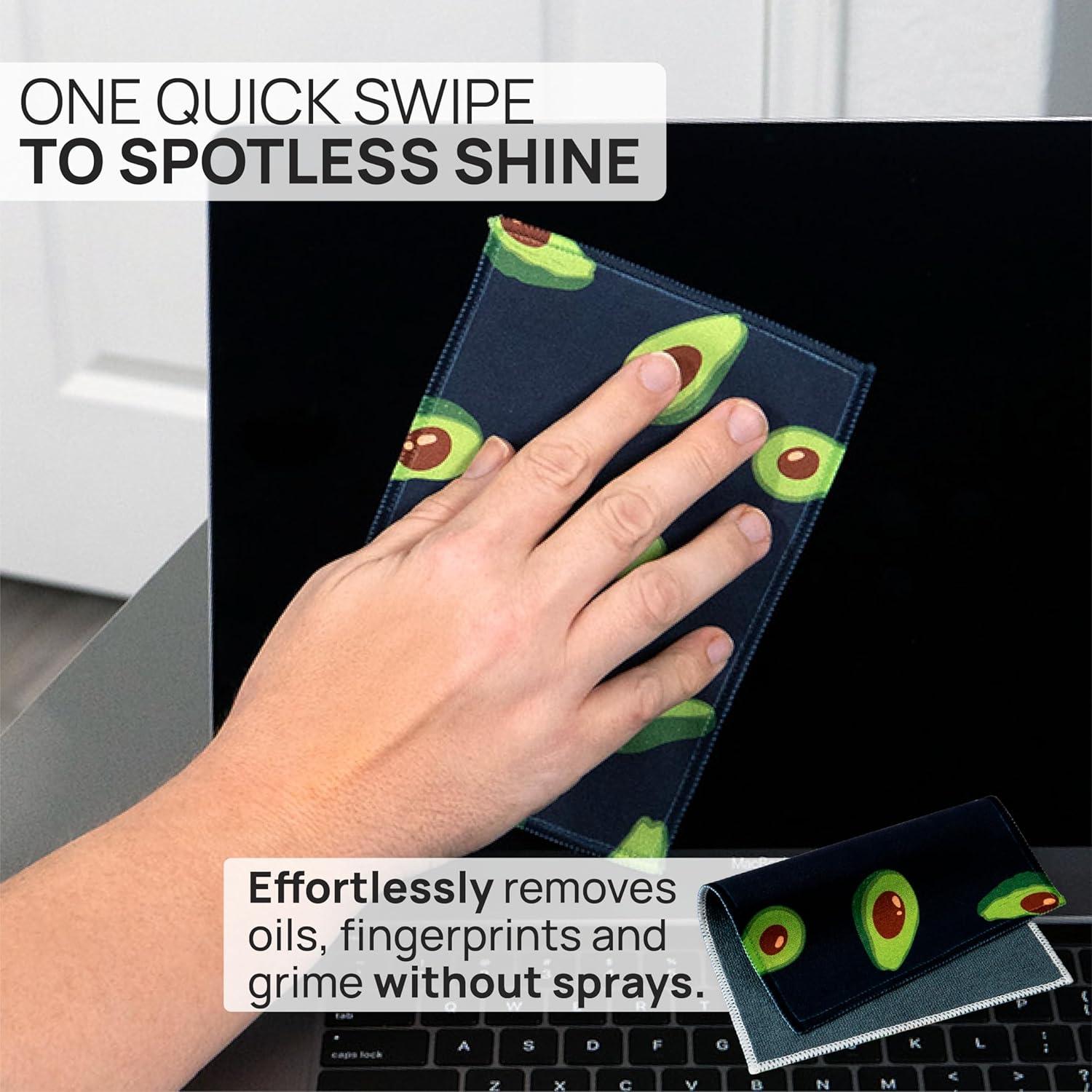 Paños de limpieza de gafas Quick Cloth Microfibra 5x7 cm Aguacate