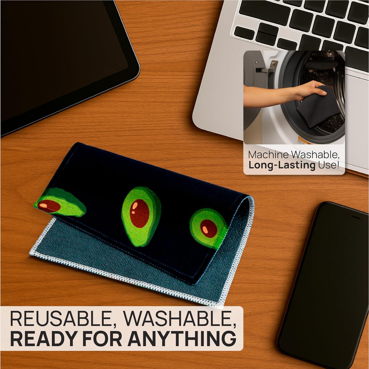 Paños de limpieza de gafas Quick Cloth Microfibra 5x7 cm Aguacate