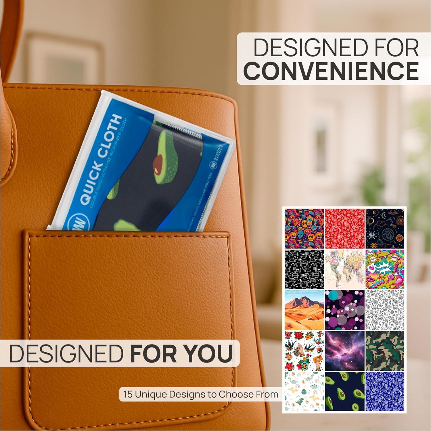 Paños de limpieza de gafas Quick Cloth Microfibra 5x7 cm Aguacate