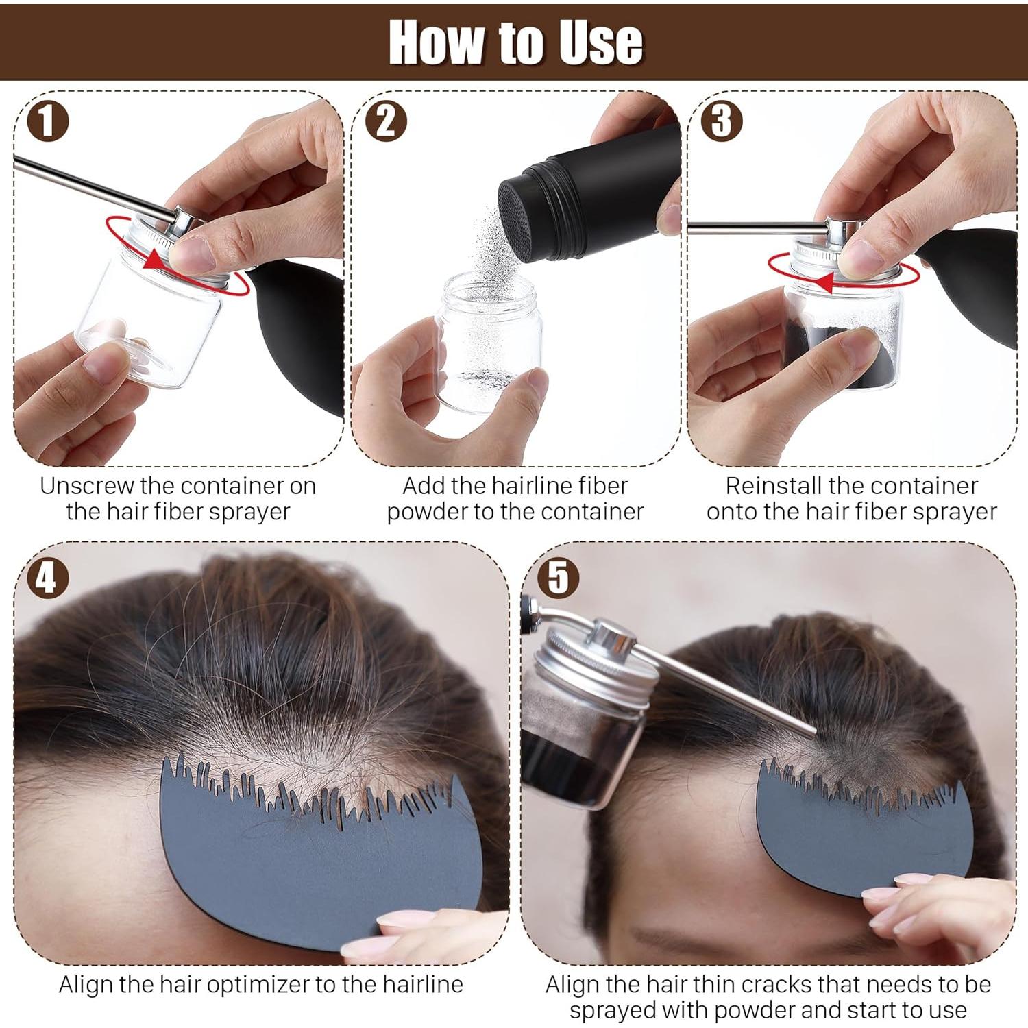 Botella Spray Fibra Capilar Hohean Portátil 13x7cm