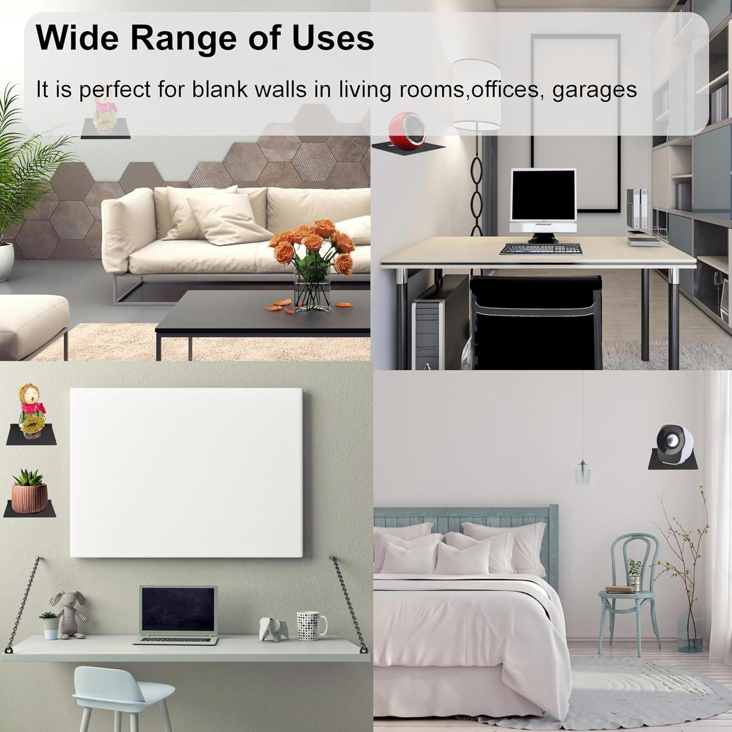 Estante Flotante de Metal NUTNAPH 16.5 cm Negro 10 kg