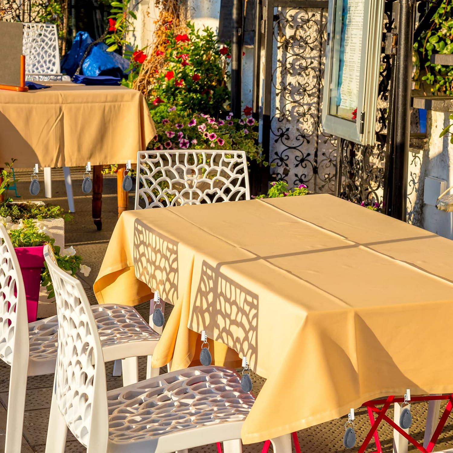 Pesas para Manteles Geiserailie 12 Pcs Gota Mármol Gris Oscuro