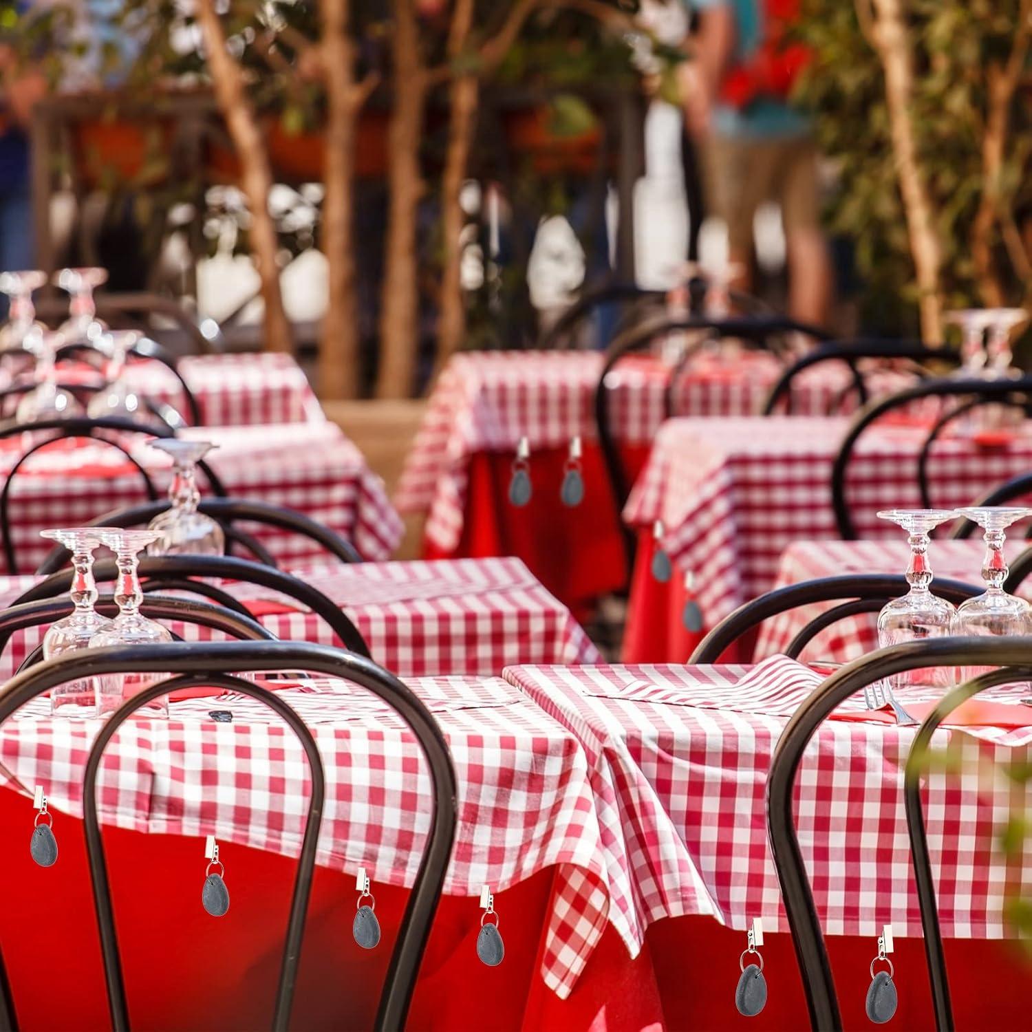 Pesas para Manteles Geiserailie 12 Pcs Gota Mármol Gris Oscuro