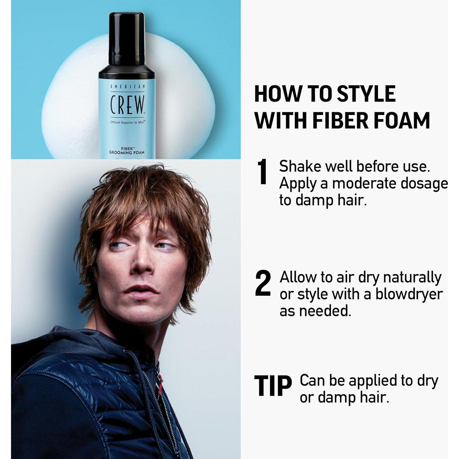 Espuma de Peinado American Crew 200 ml para Cabello Hombre