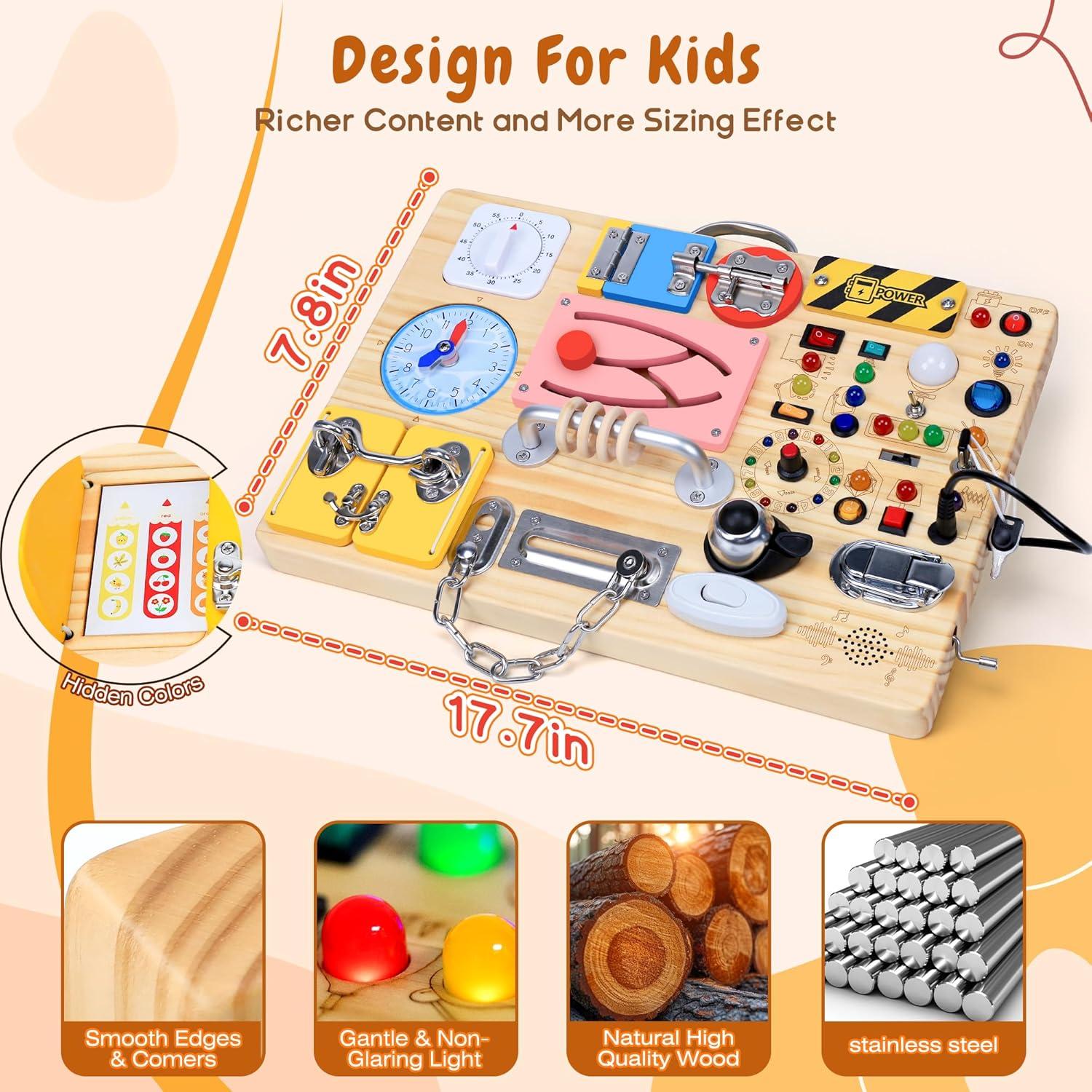 Tablero Ocupado Montessori Extra Grande 25 en 1 iHarPro