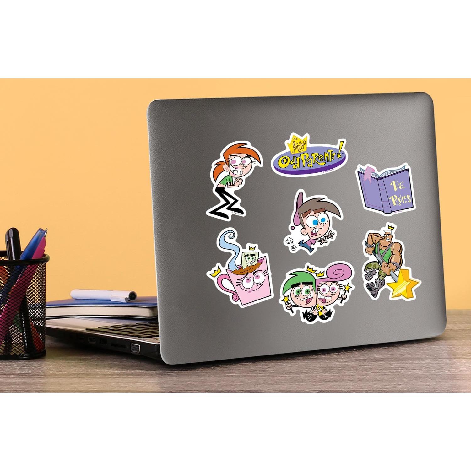 Pegatinas grandes de vinilo Los Padrinos Mágicos - 50 unidades