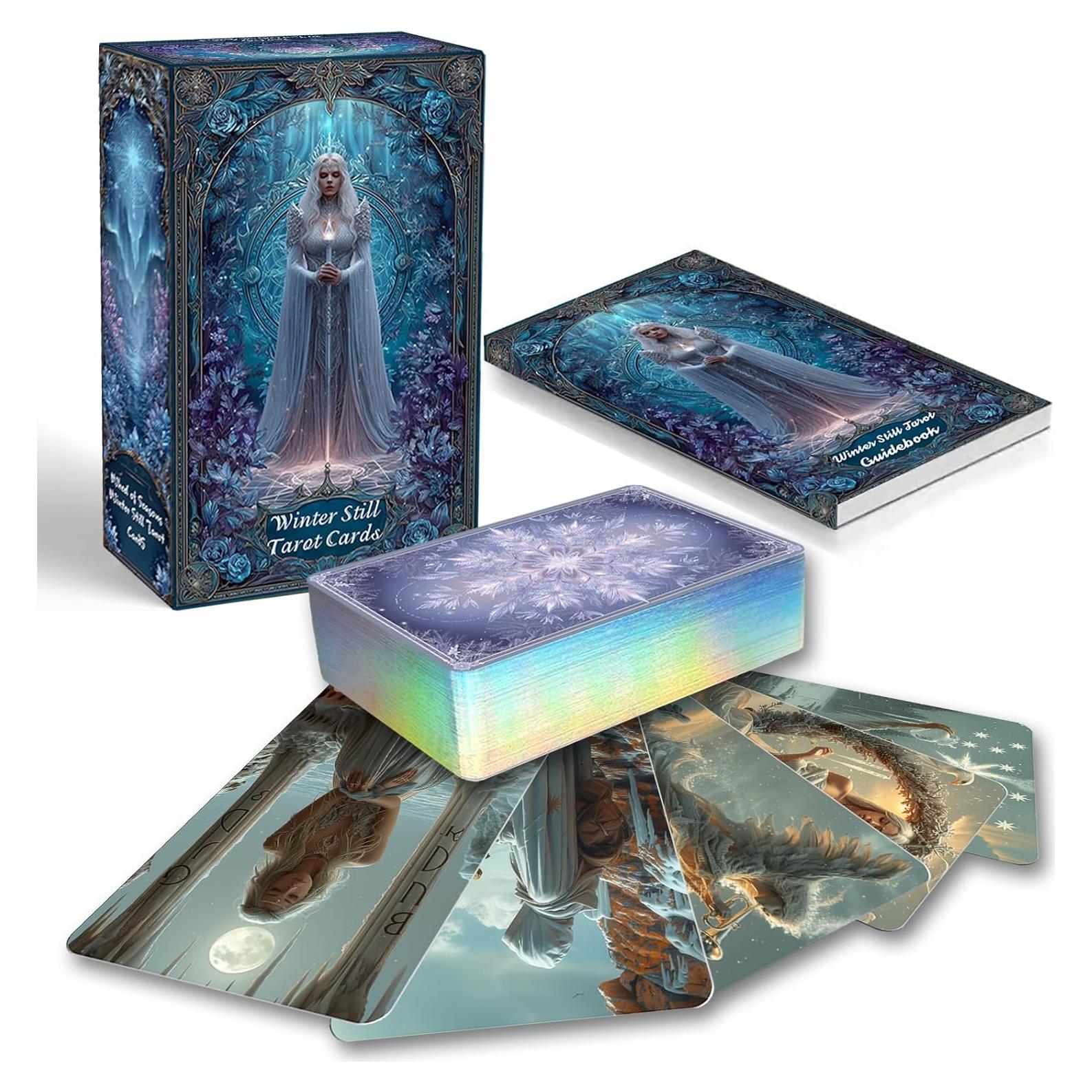 Baraja de Tarot Invierno Quieto sishui con Libro de Guía 80 Cartas