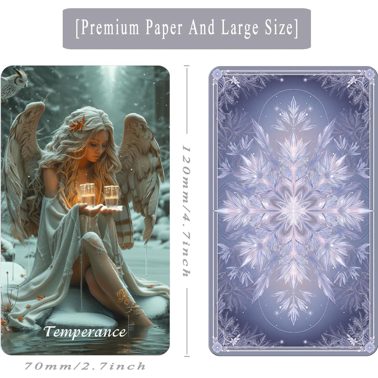 Baraja de Tarot Invierno Quieto sishui con Libro de Guía 80 Cartas